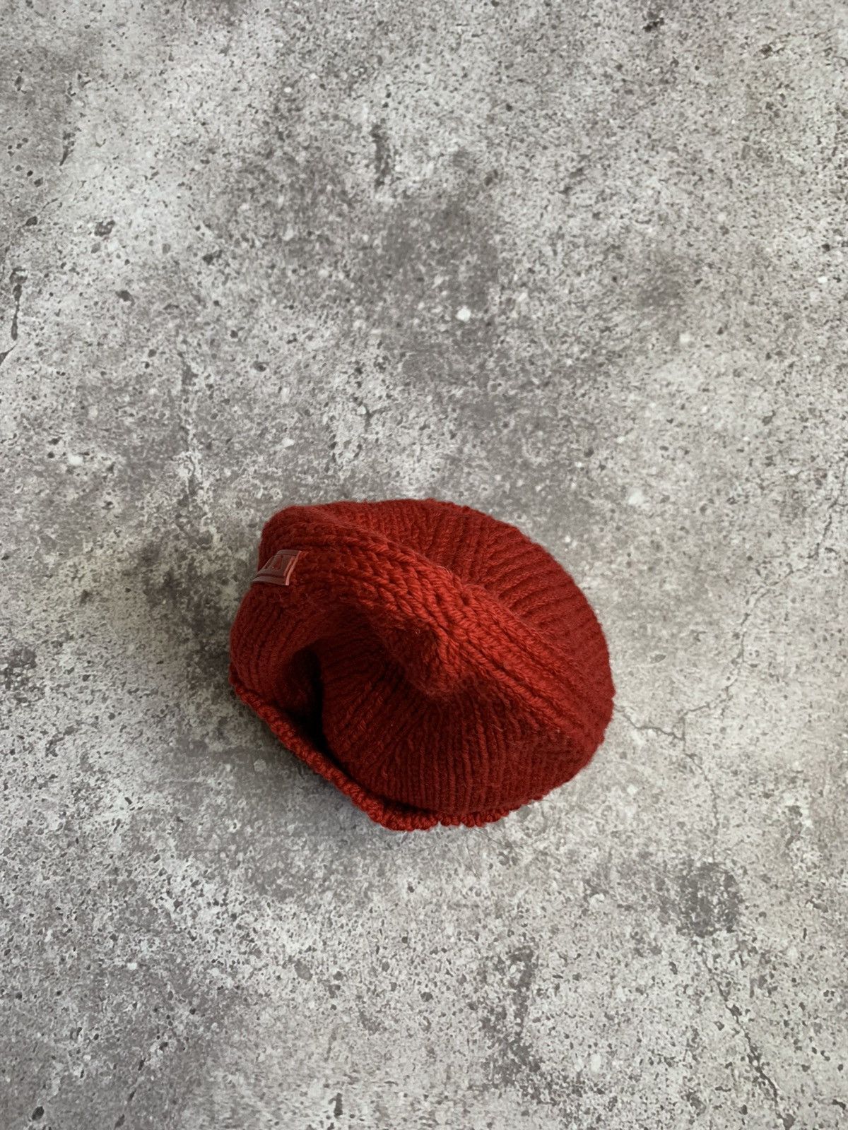 Prada × Vintage Prada Vintage Red Tab Wool Beanie Hat Size ONE SIZE - 11 Thumbnail