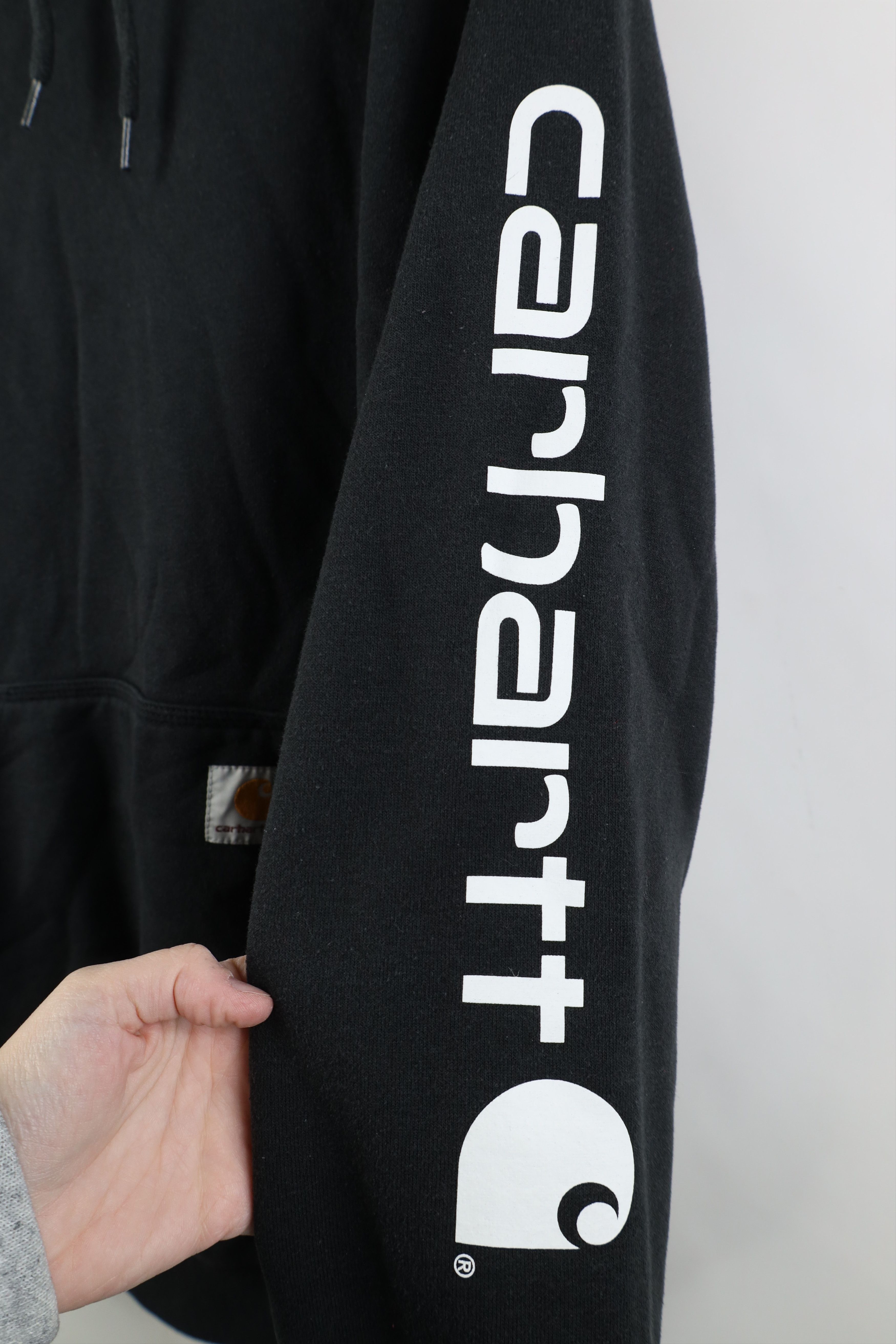 Carhartt Vintage Y2K Carhartt Spell Out Heavyweight Hoodie Black Size US S / EU 44-46 / 1 - 4 Thumbnail
