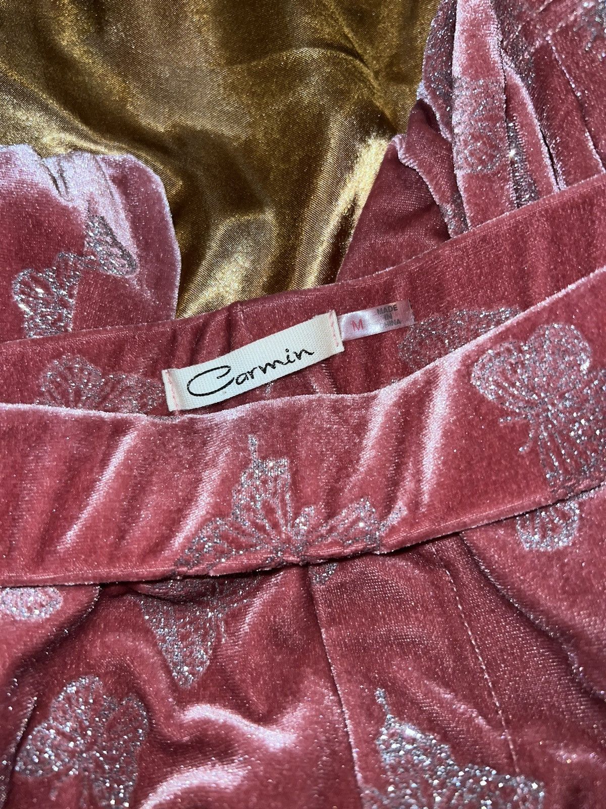 Vintage ✿ Delia*s Carmin Y2K velvet luxe butterfly pants medium Size 30" / US 8 / IT 44 - 4 Thumbnail