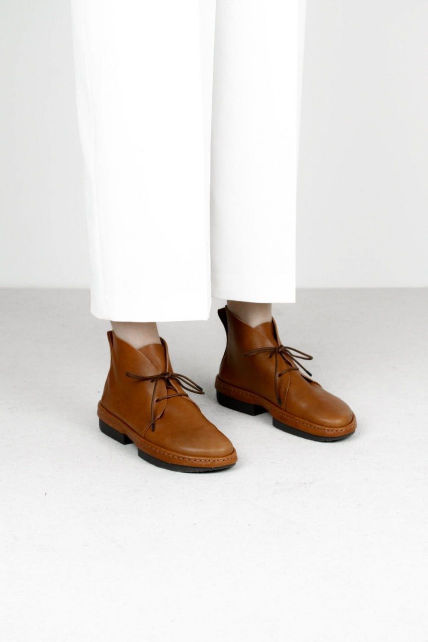 Trippen Trippen Germany Slow f Lacu up Brown Leather Unizes Boots Size US 7 / EU 40 - 2 Thumbnail