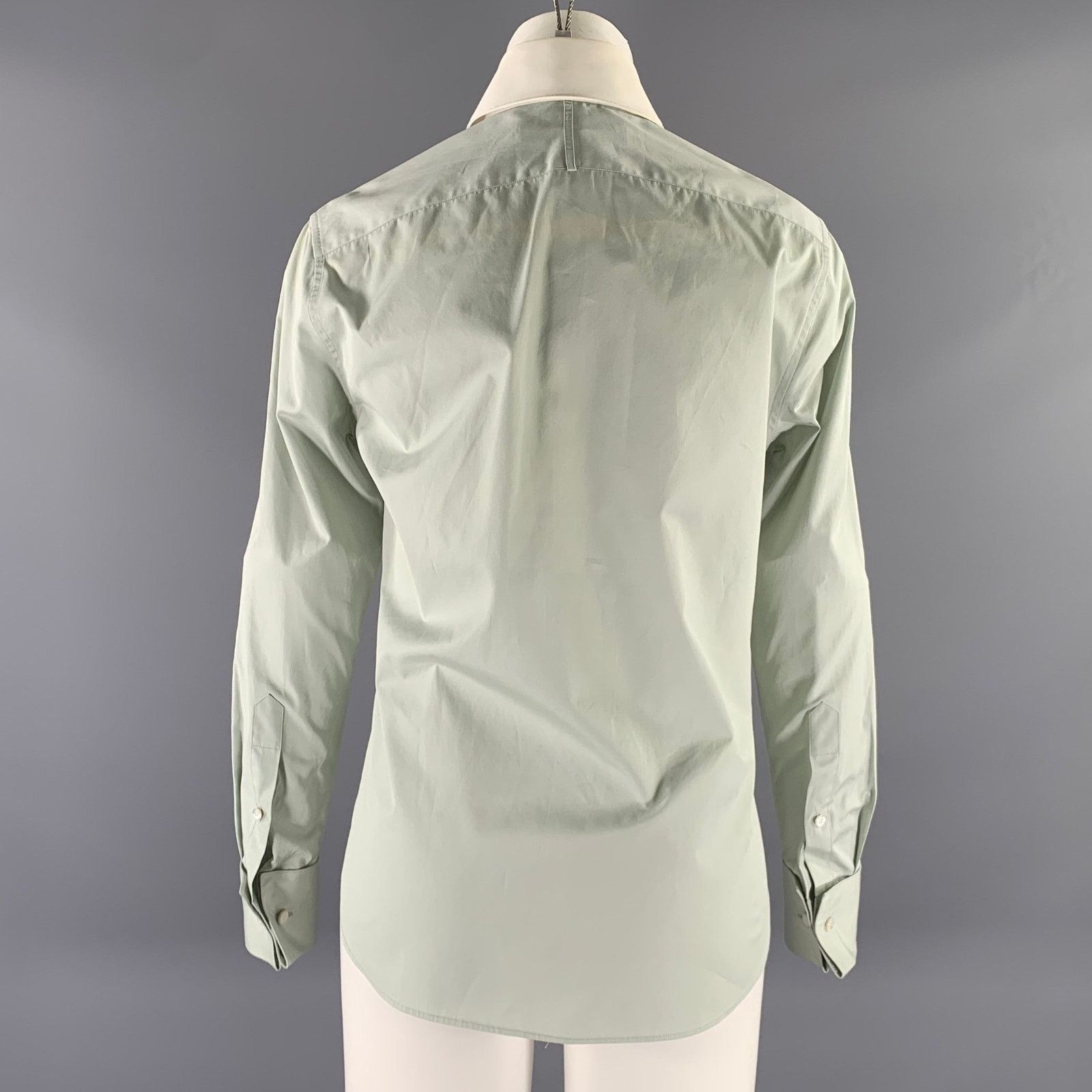 Ralph Lauren RALPH LAUREN Size 2 Green White Cotton Club Collar Dress Top Size XS / US 0-2 / IT 36-38 - 3 Thumbnail