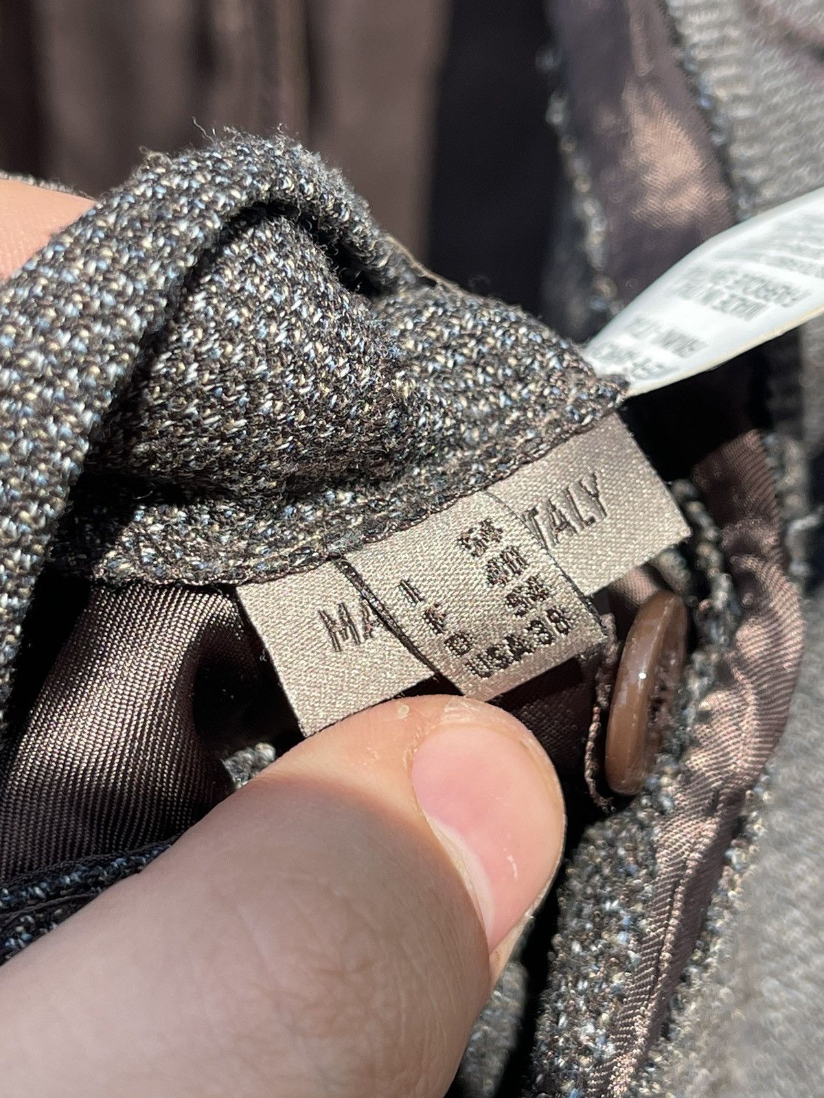 Marithe + Francois Girbaud Marithe Francois Girbaud grey pattern wool blazer jacket Size 54R - 16 Thumbnail