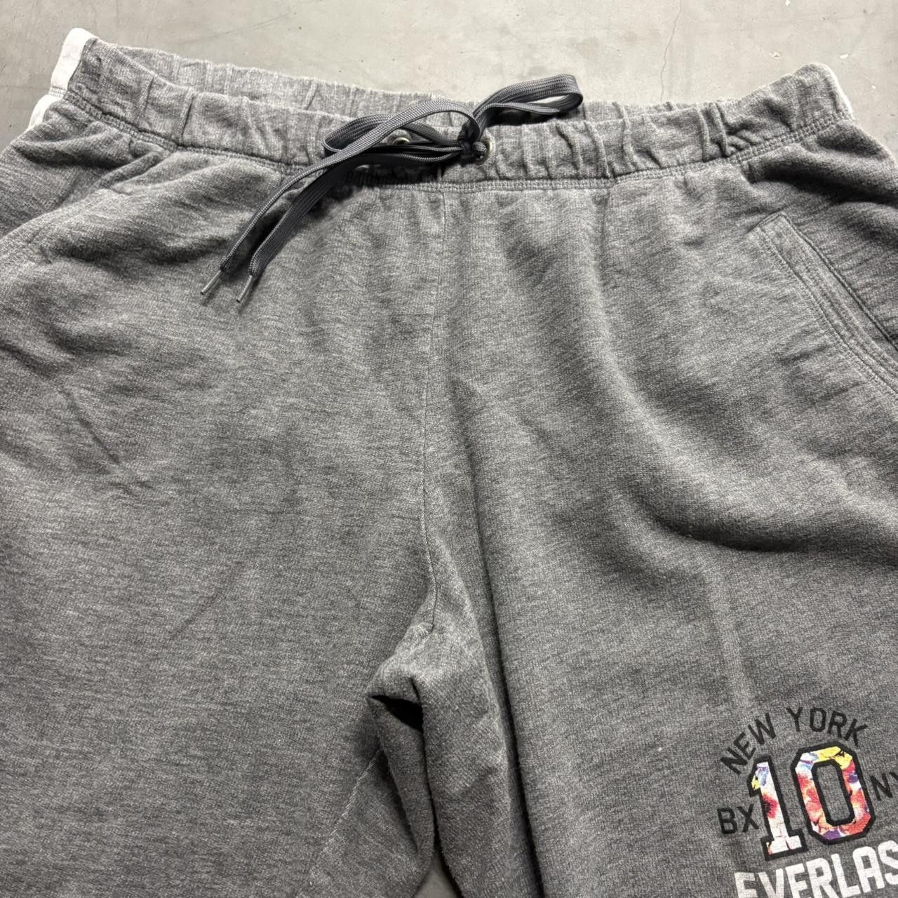 Everlast Crazy Vintage Y2K/2000s Super Baggy Wideleg Striped Grey Everlast Sweatpants! Size US 34 / EU 50 - 3 Thumbnail