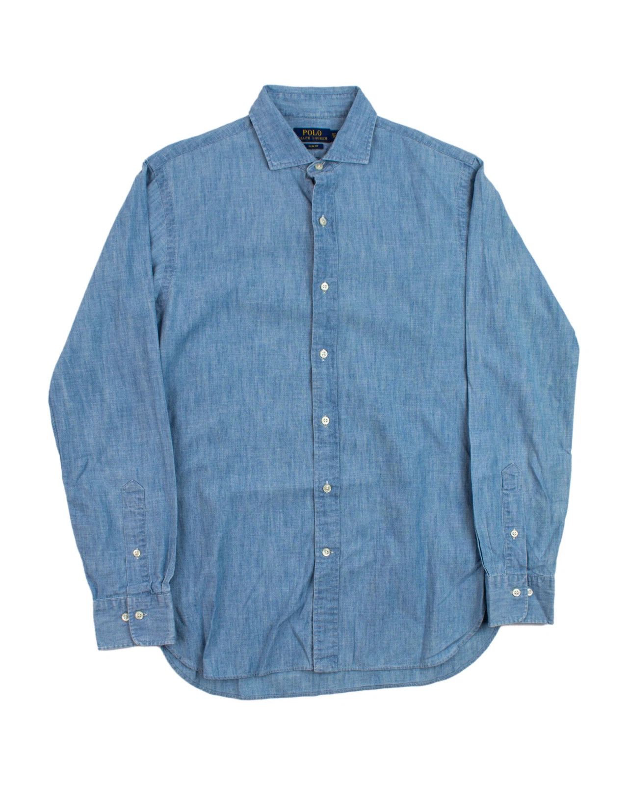 Polo Ralph Lauren Polo Ralph Lauren Slim Fit Long Sleeve Chambray Shirt Size US M / EU 48-50 / 2 - 1 Thumbnail