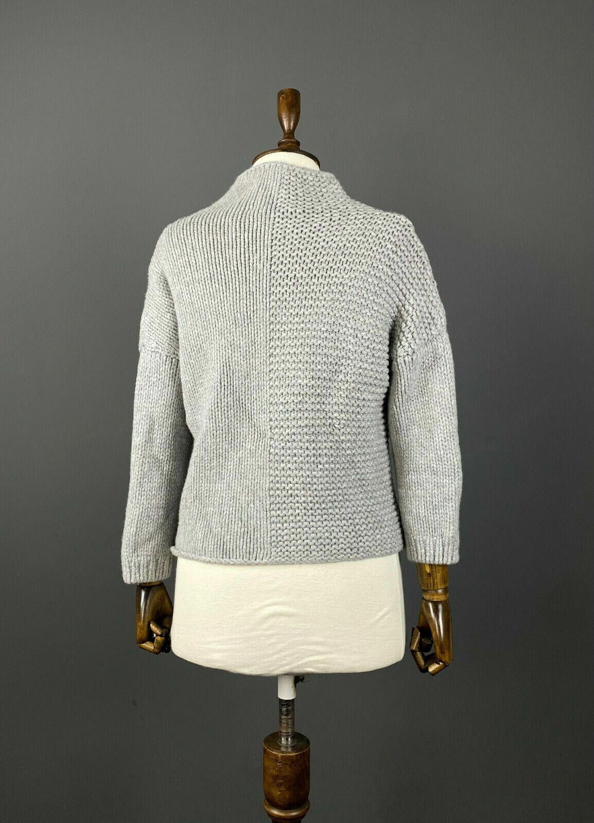 Designer Ladies FFC Grey Oversized Chunky Knit Wool Sweater Size S Size S / US 4 / IT 40 - 5 Thumbnail