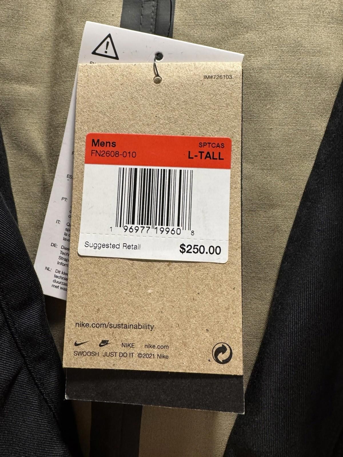 Nike Nike Tech Pack Storm Fit Jacket Mens Large ( $250 RETAIL) Size US L / EU 52-54 / 3 - 6 Thumbnail