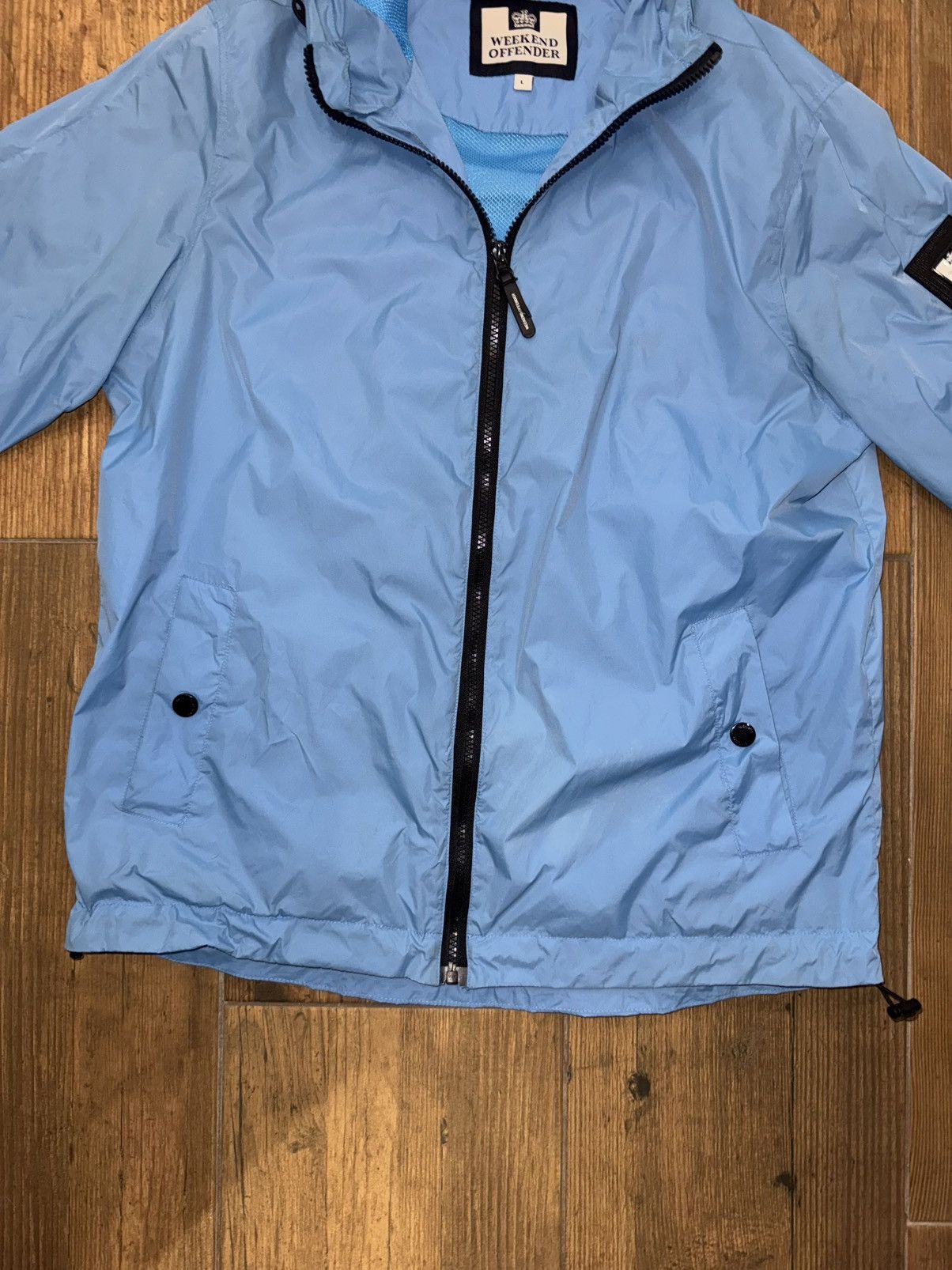 Weekend Offender Weekend Offender Light Blue Hooded Jacket Size L Size US L / EU 52-54 / 3 - 3 Thumbnail