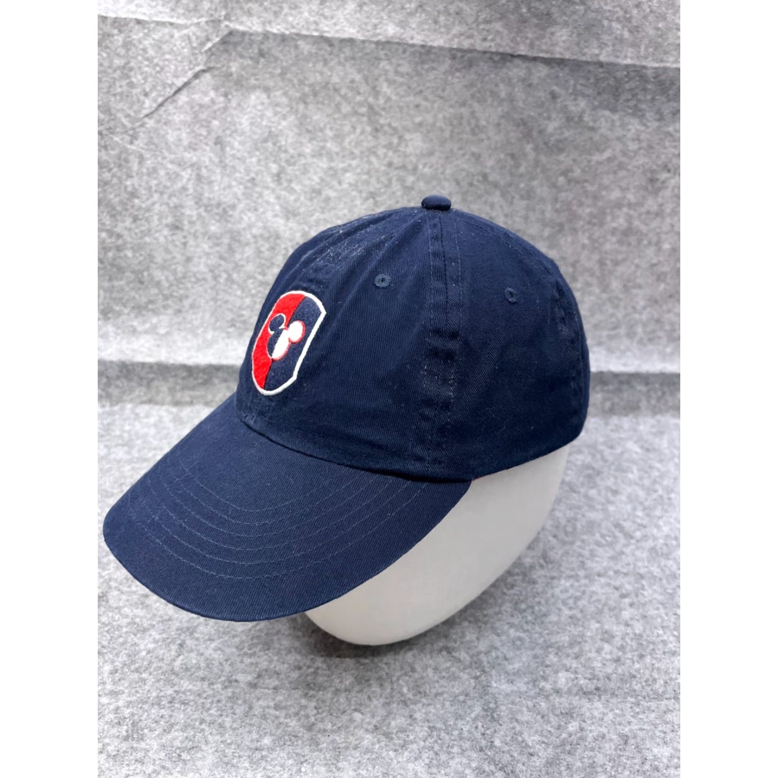 Disney VINTAGE Disney Mickey World Hat Cap Strap Back Adult Blue 100% Cotton Baseball Cap Unisex Adults Adjustable Twill, USA, 80s 90s Mickey Mouse Mens Size ONE SIZE - 4 Thumbnail