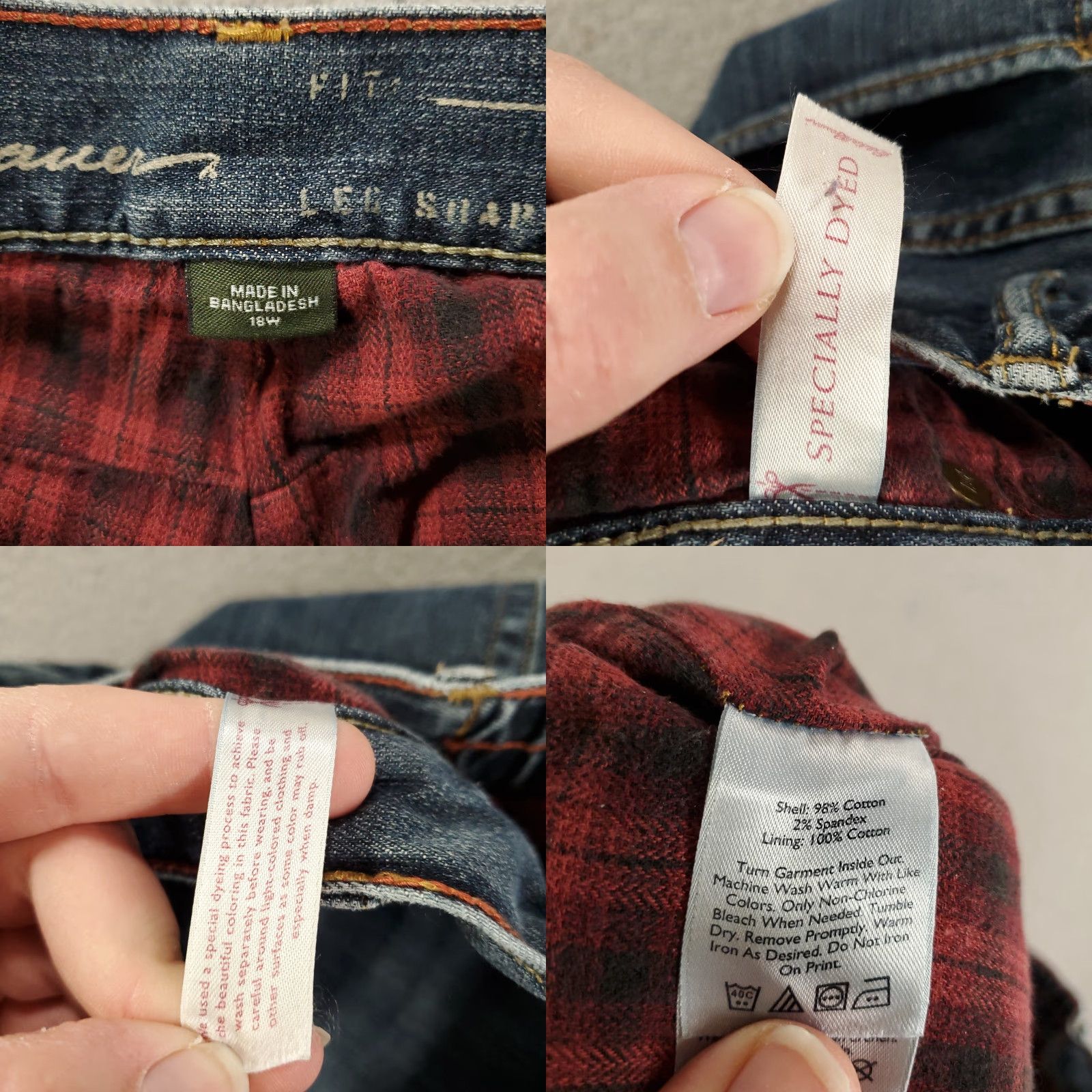 Eddie Bauer VINTAGE Eddie Bauer Flannel Lined Jeans Blue Straight Leg Womens 18W Jeans Size 40" / US 18 - 8 Thumbnail