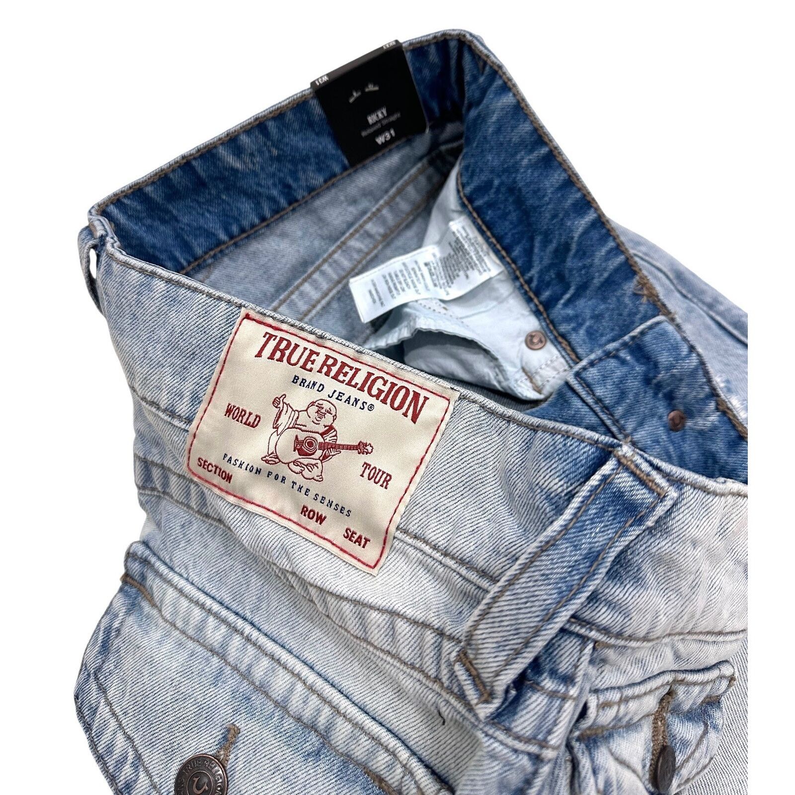 True Religion True Religion Denim Jean Short Distressed Destruct Rip Ricky Size US 27 - 3 Thumbnail