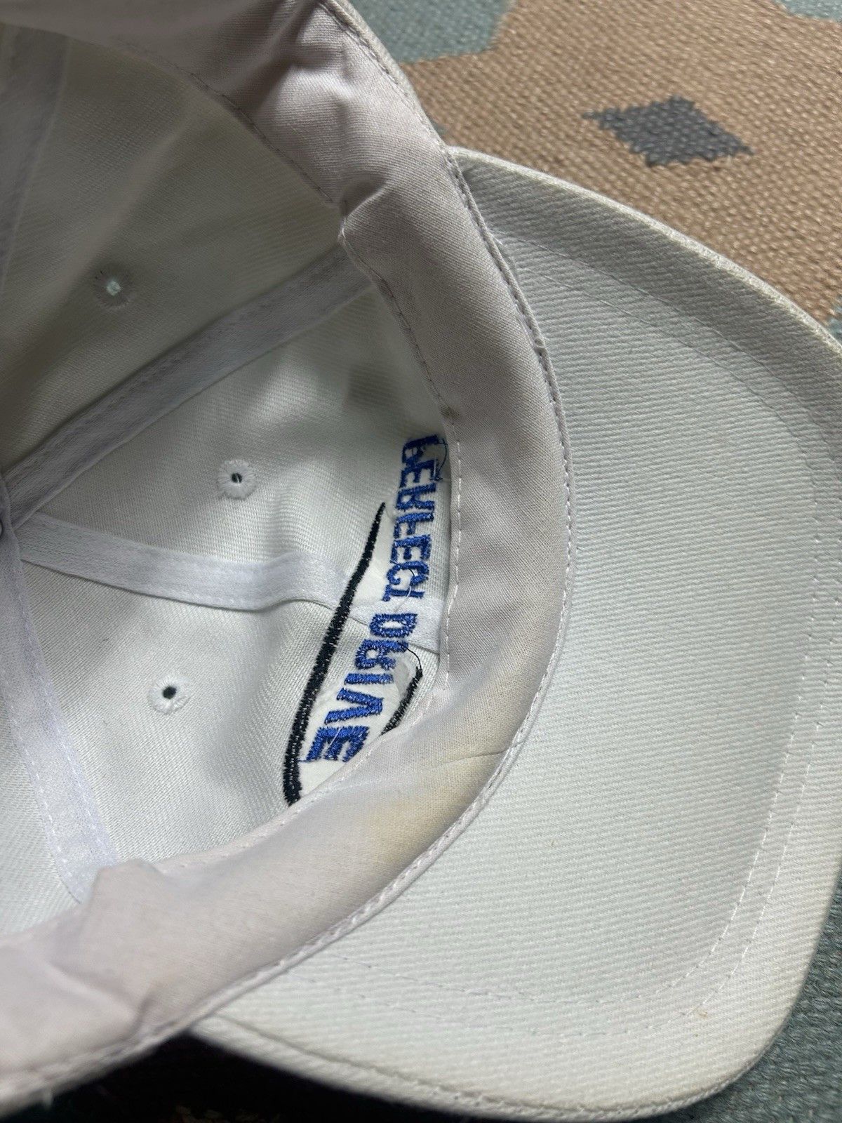 Vintage Vtg strapback hat budget trucking rental perfect drive white Size ONE SIZE - 8 Thumbnail