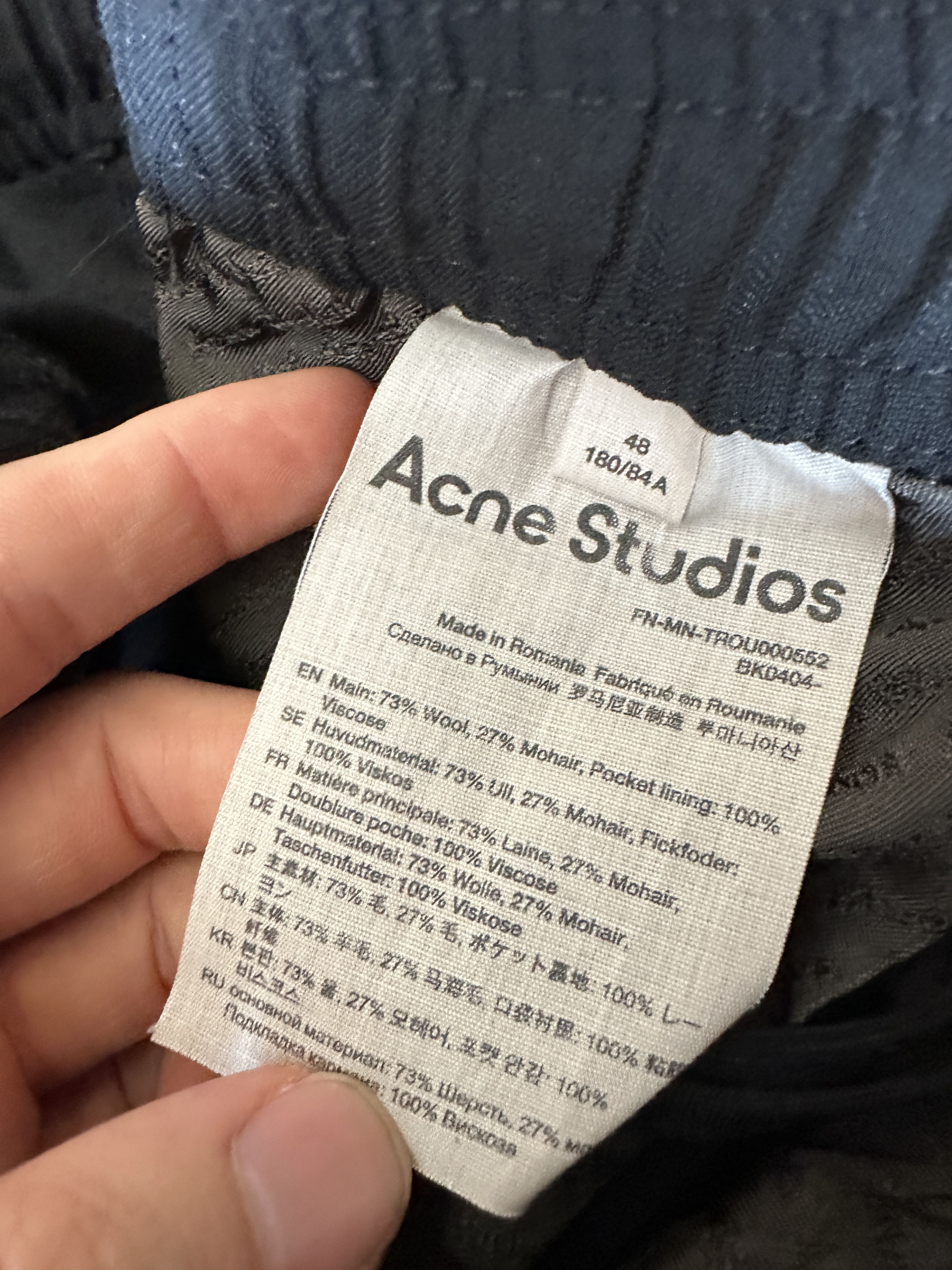 Acne Studios Acne Studios Wool/Mohair Drawstring Trousers Size US 32 / EU 48 - 5 Thumbnail