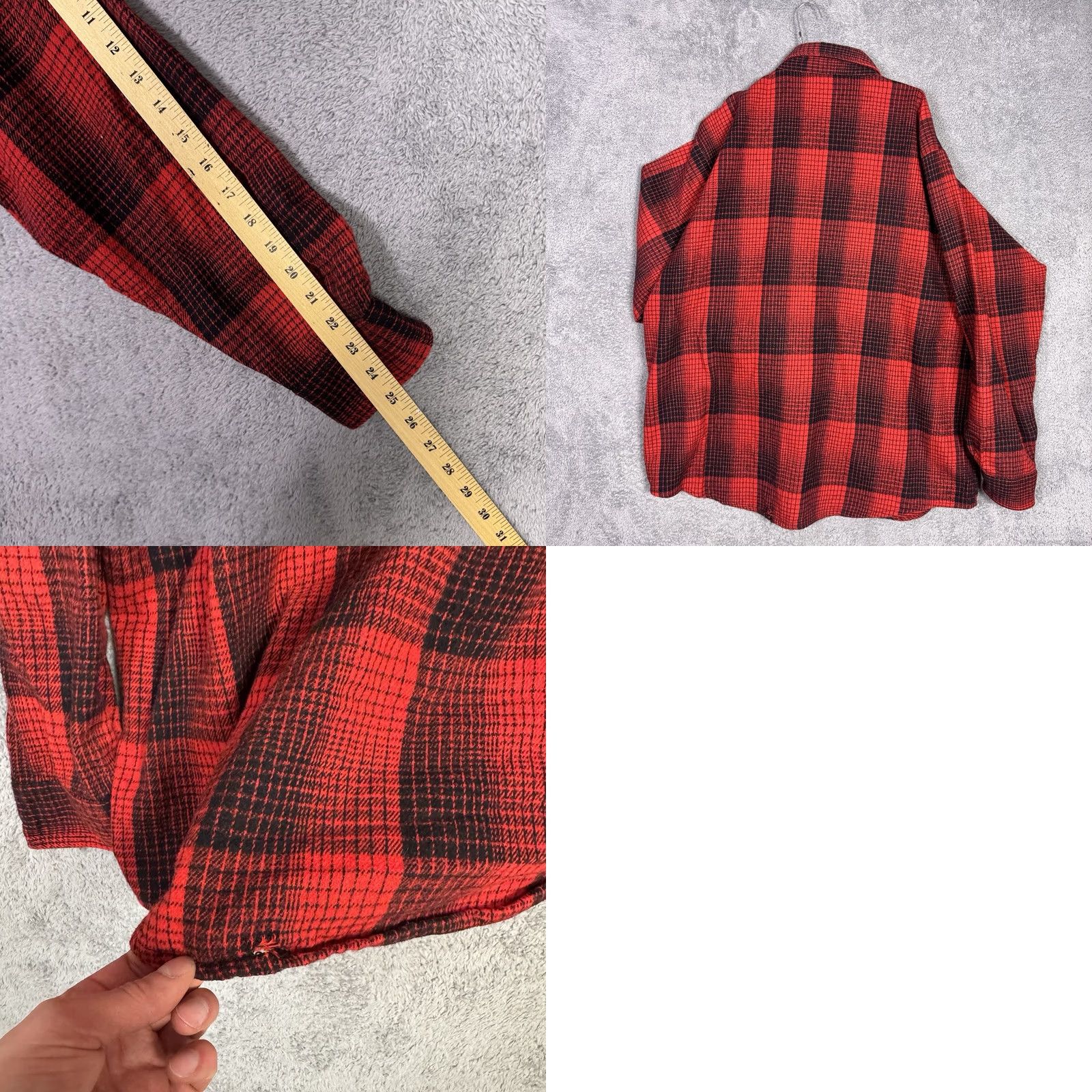 Vintage VINTAGE OshKosh Flannel Shirt Mens XL Red Buffalo Plaid Heavyweight 90s Button-Up Size US XL / EU 56 / 4 - 8 Thumbnail