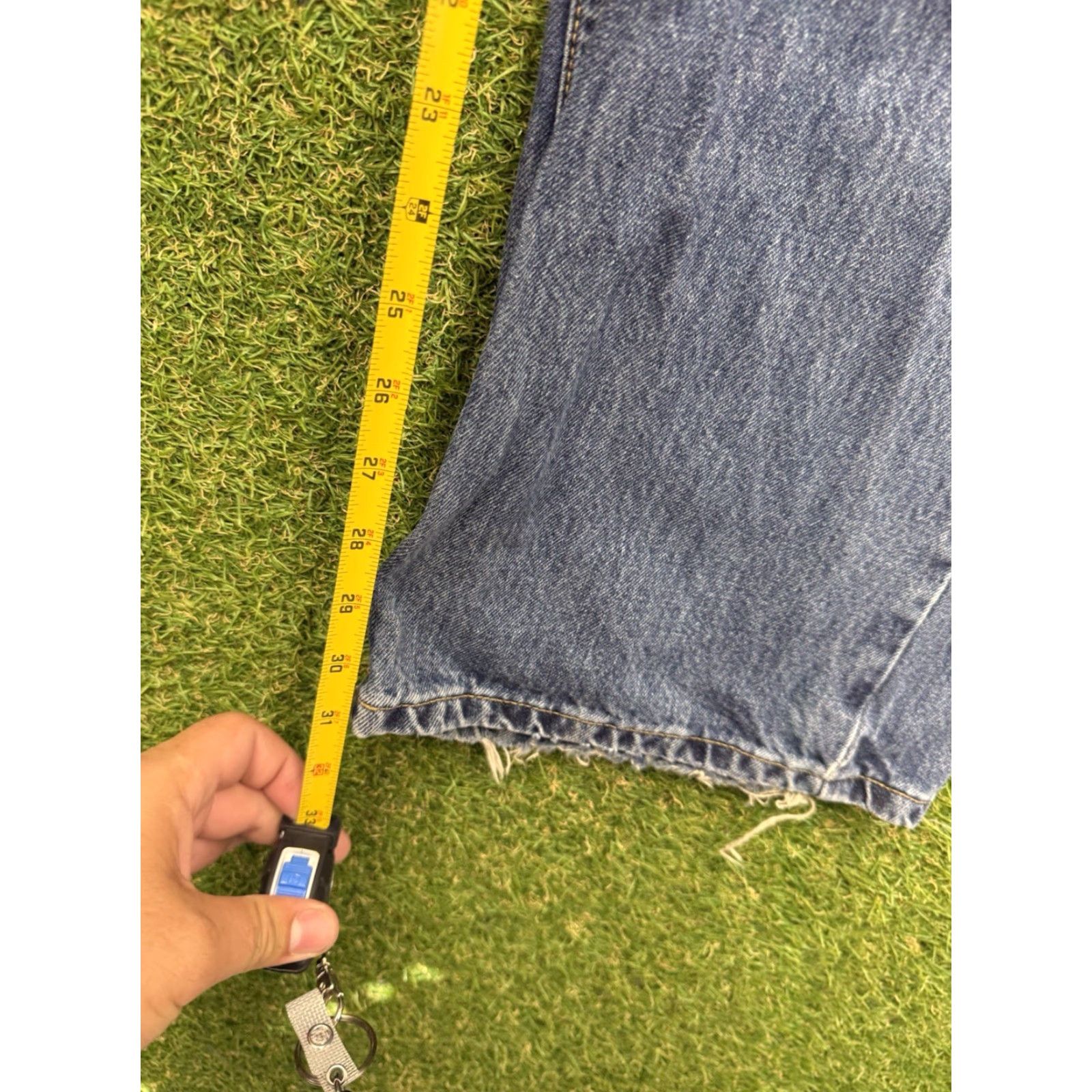 Harley Davidson VINTAGE Harley-Davidson Jeans Mens 38x32 Relaxed Straight Denim Blue 90s Grunge Biker Size US 38 / EU 54 - 5 Thumbnail