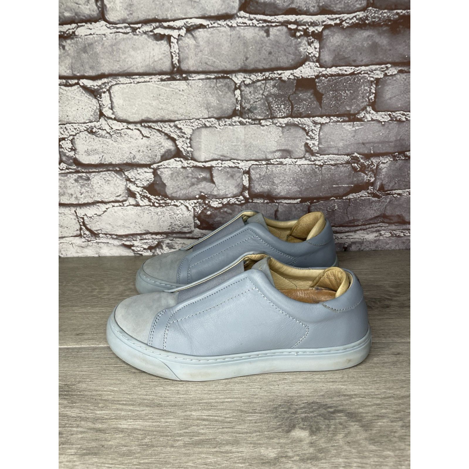 ALBA Alma Mater Blue Leather Slip On Casual Sneakers Shoes Women’ Size US 6.5 / IT 36.5 - 18 Thumbnail