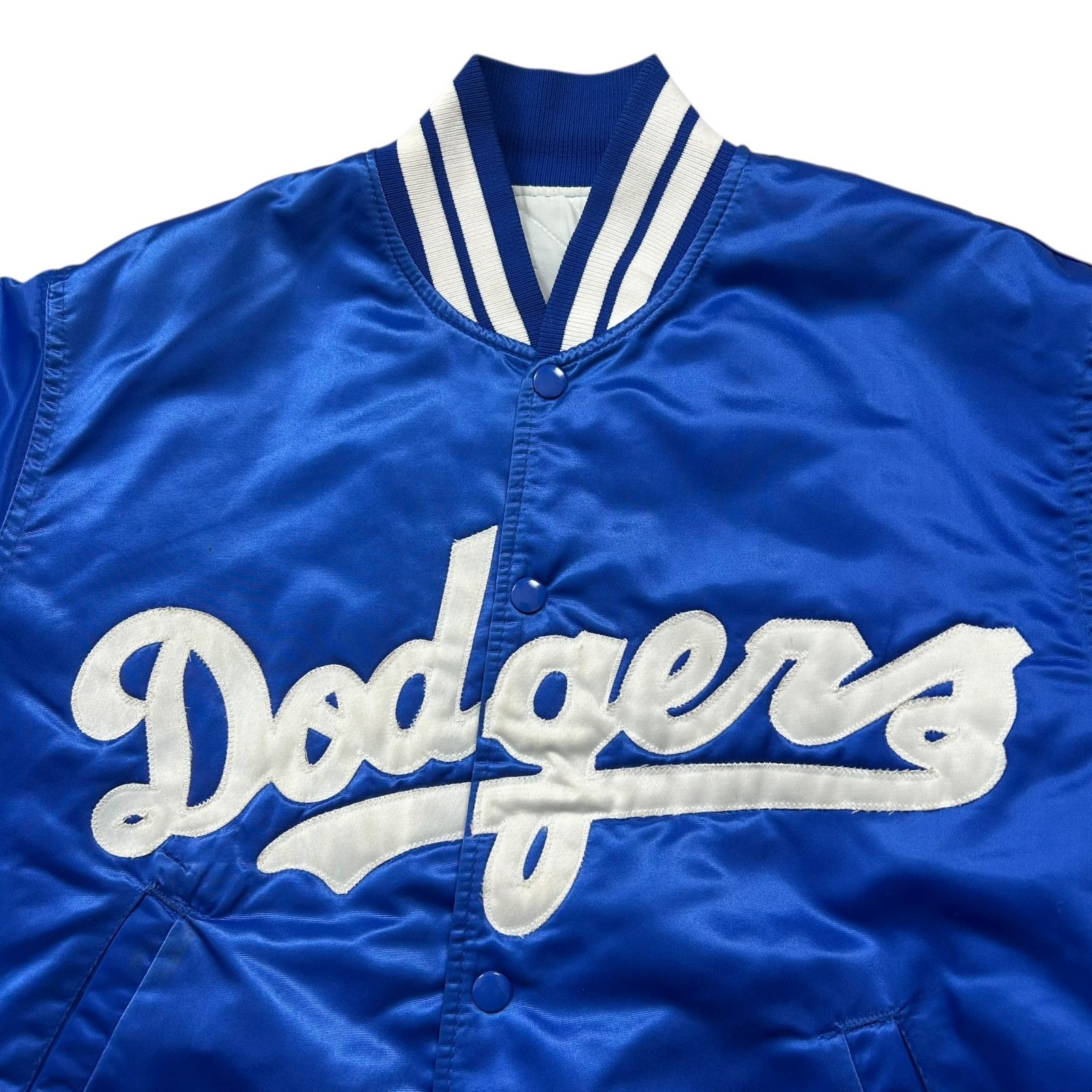 MLB VTG 90s LOS ANGELES DODGERS STARTER SATIN BOMBER JACKET Size US M / EU 48-50 / 2 - 2 Thumbnail
