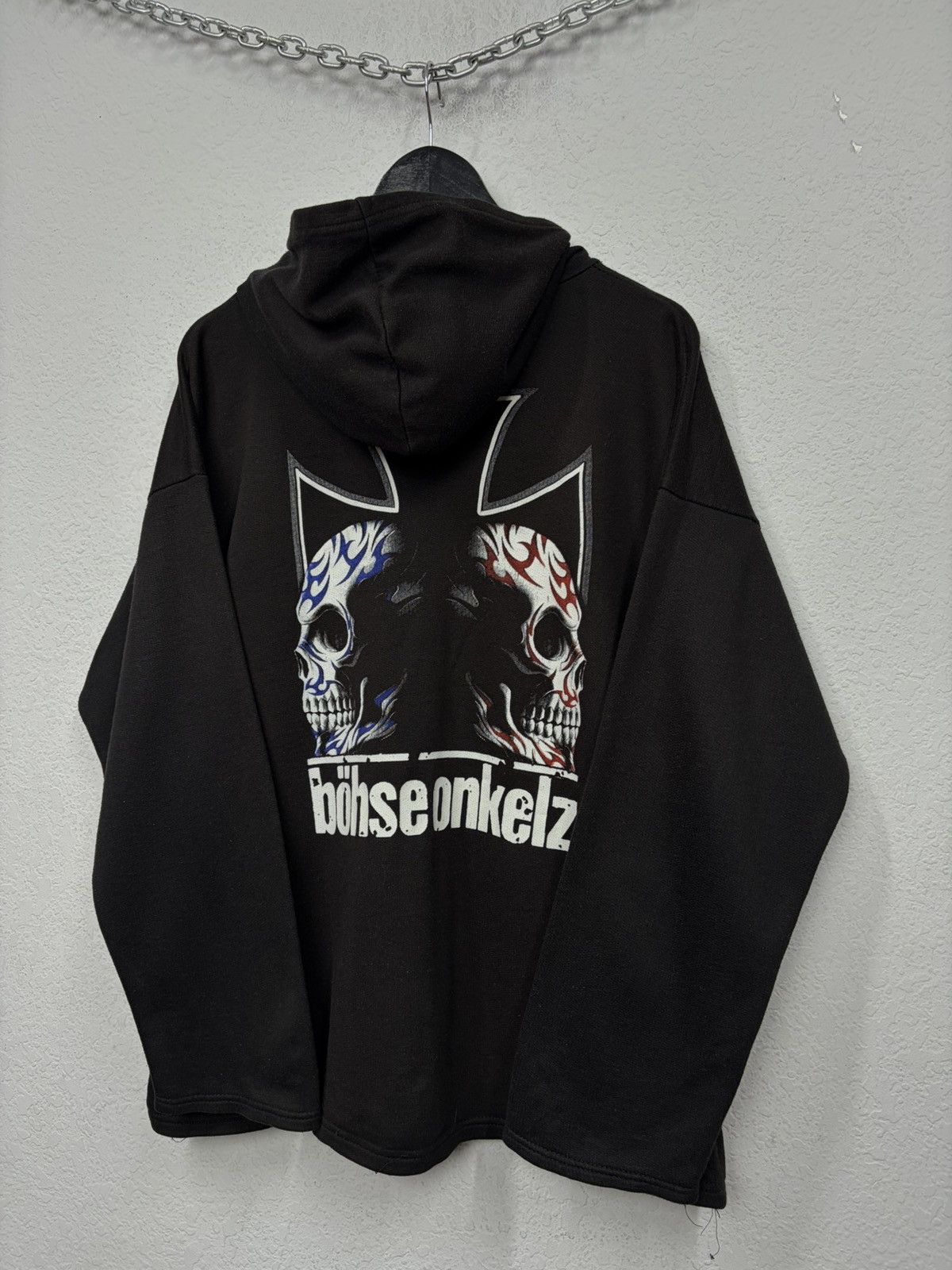Band Tees Böhse Onkelz Skull Hoodie Y2K Punk Rock Gothic Zip Hoodie Size US XL / EU 56 / 4 - 3 Thumbnail