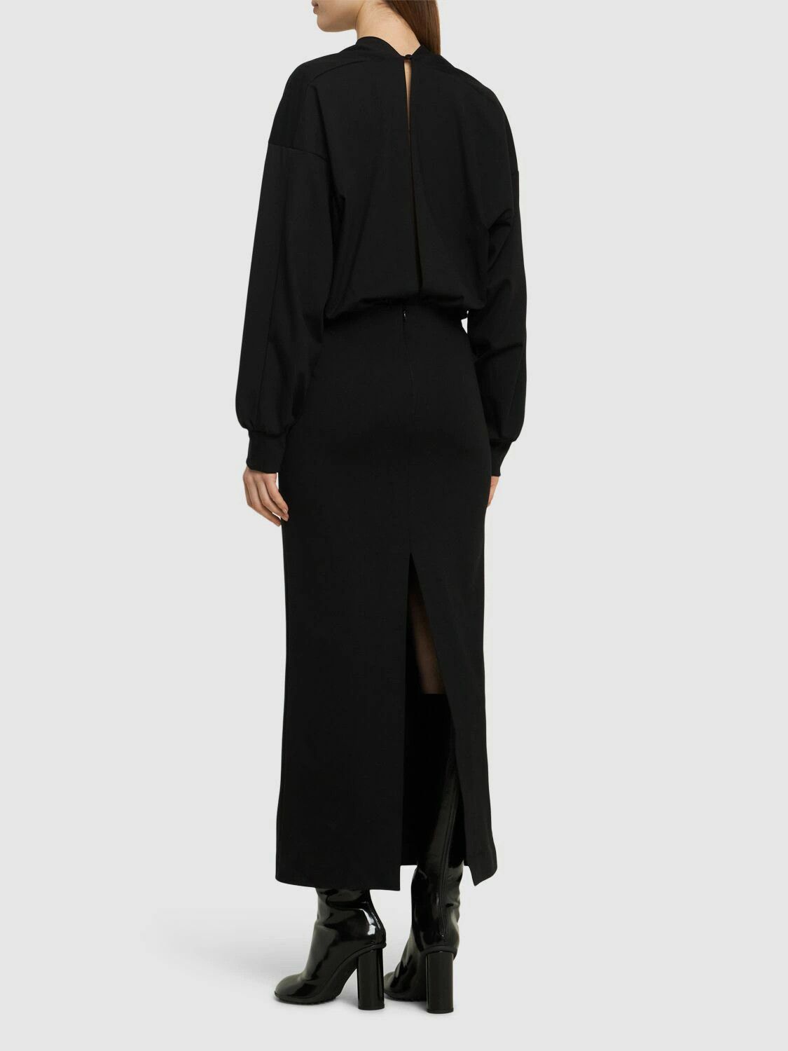 THE ANDAMANE o1s22i1n1024 Sylvia Jersey Dress in Black Size M / US 6-8 / IT 42-44 - 3 Thumbnail