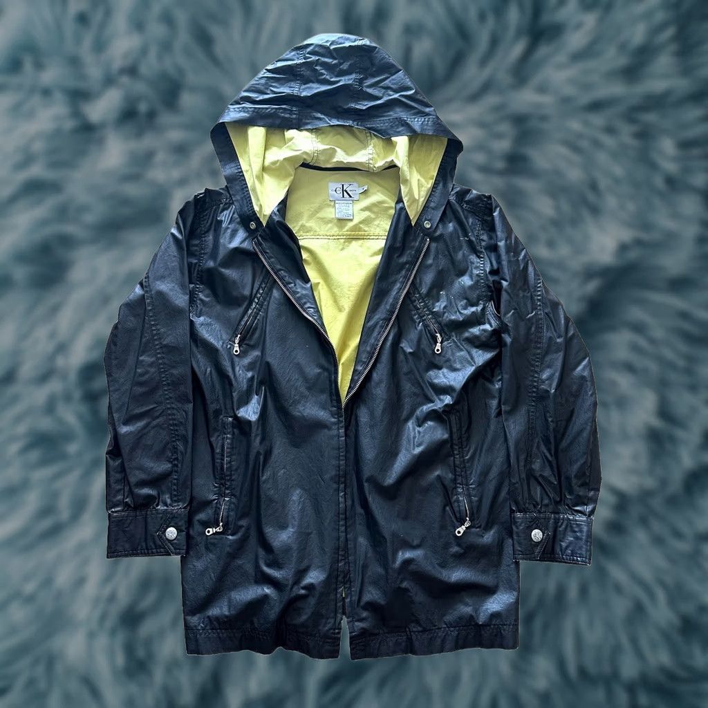 Calvin Klein VINTAGE CALVIN KLEIN JEANS Jacket Men’s Small Black 90s Windbreaker CK Rain Coat Size US 29 - 1 Thumbnail