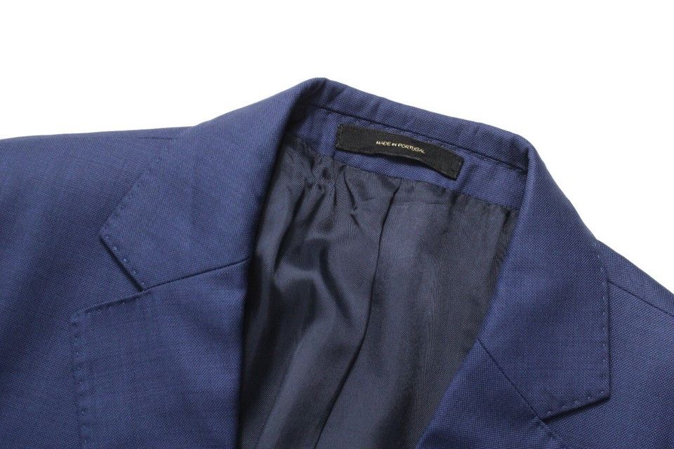 Massimo Dutti [46] 2040 Single Breasted Wool Blazer in Navy Size 46R - 11 Thumbnail