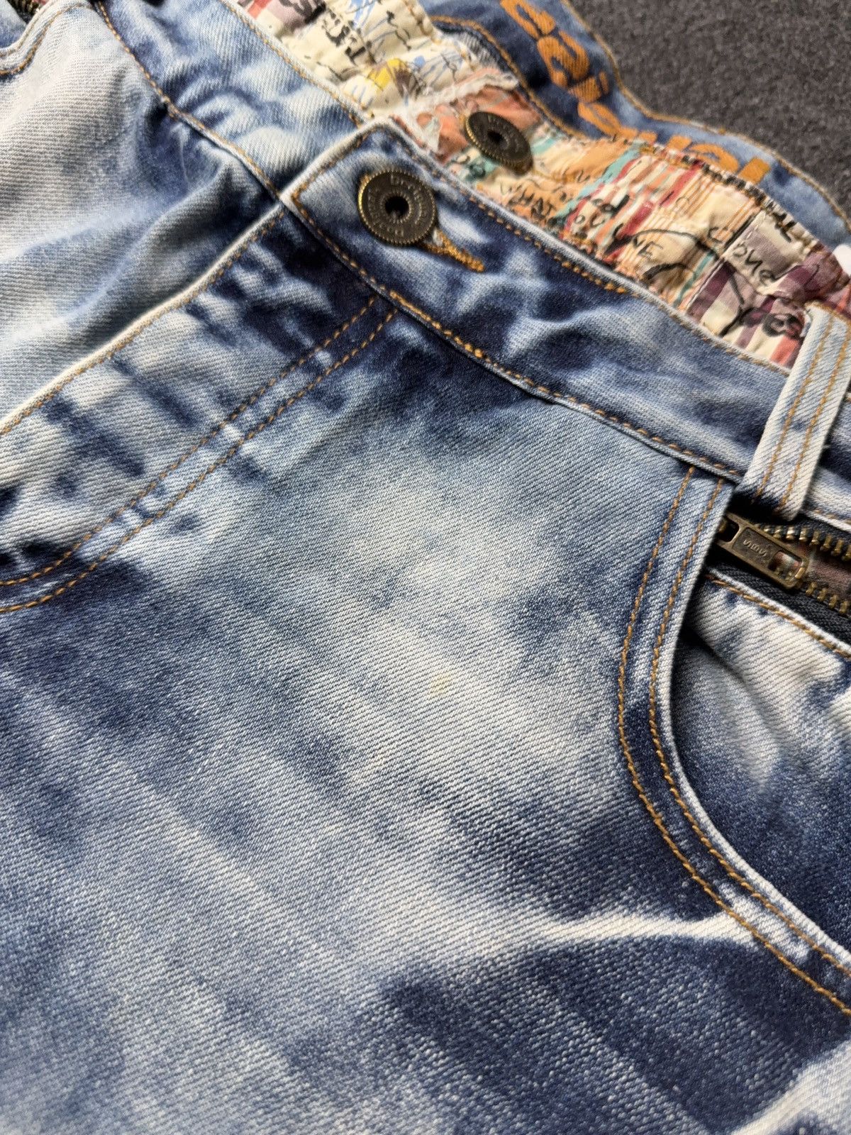 Desigual Y2k Vintage 00s Japanese Retro Desigual Waist Zip Denim Size US 34 / EU 50 - 13 Thumbnail