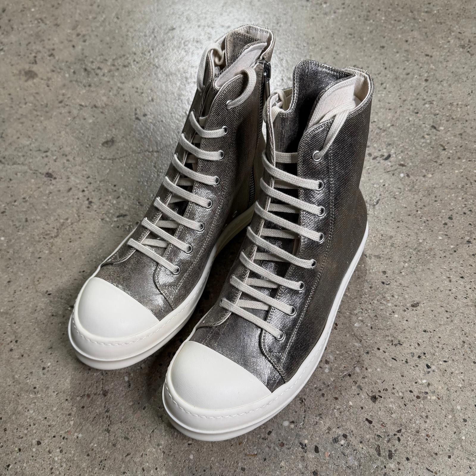 Rick Owens Rick Owens Foiled Denim Ramones Sneakers Size US 9 / EU 42 - 1 Thumbnail