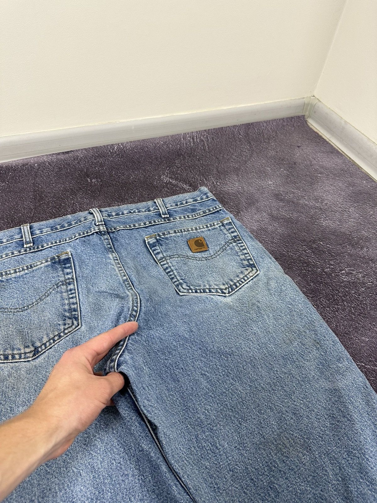 Carhartt Vintage Carhartt USA Light Blue Denim Faded Opium Work Jeans Size US 36 / EU 52 - 5 Thumbnail
