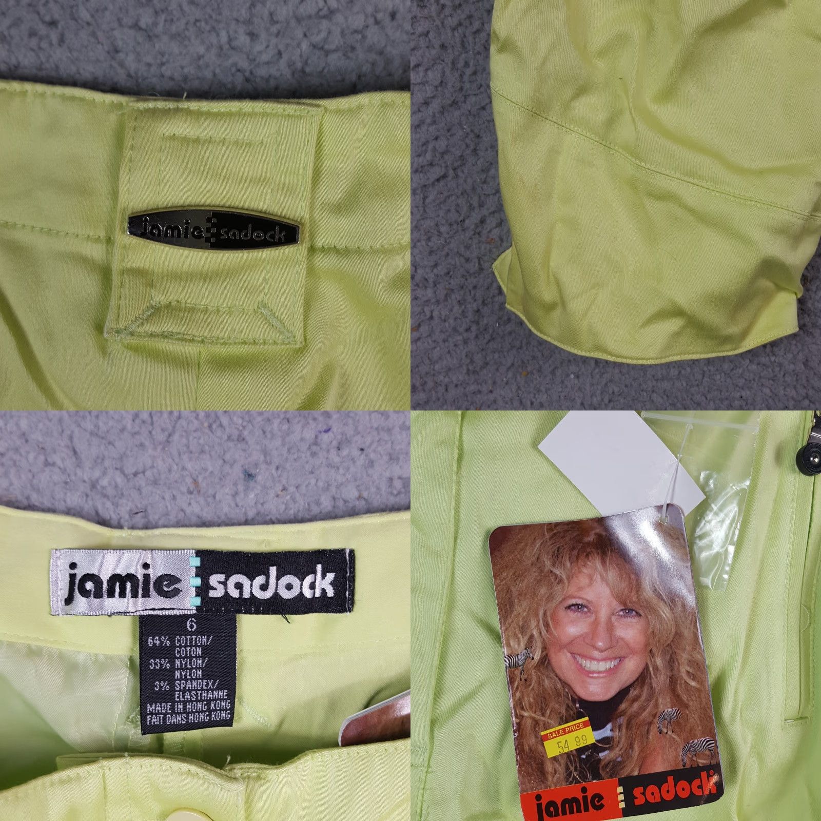 Vintage VINTAGE Jamie Sadock Capri Pants Womens Size 6 Golf Tech Breathable Preppy Y2K 90s Bohemian Retro Green Capris Size 28" / US 6 / IT 42 - 8 Thumbnail