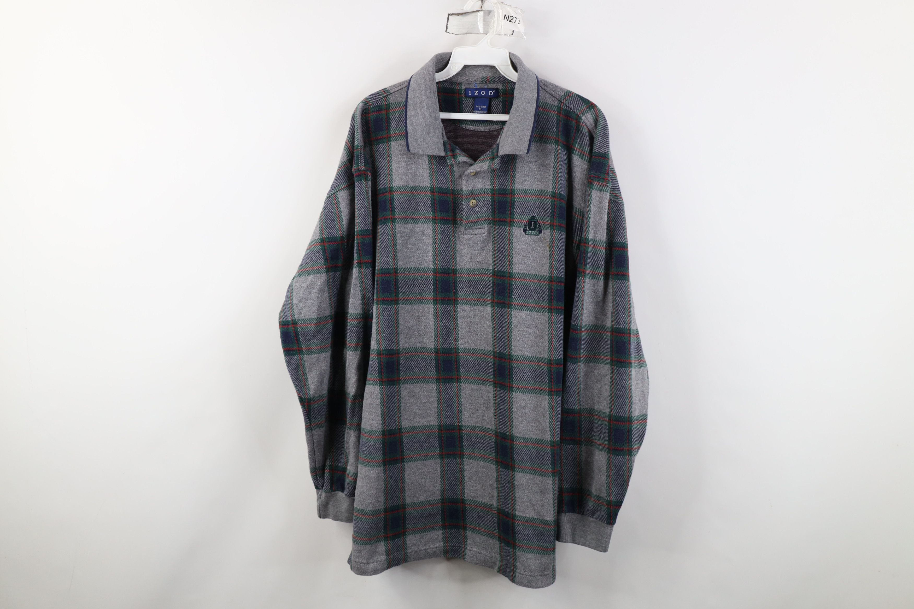 Vintage Vintage 90s Streetwear Long Sleeve Rugby Polo Shirt Plaid Size US XL / EU 56 / 4 - 1 Thumbnail