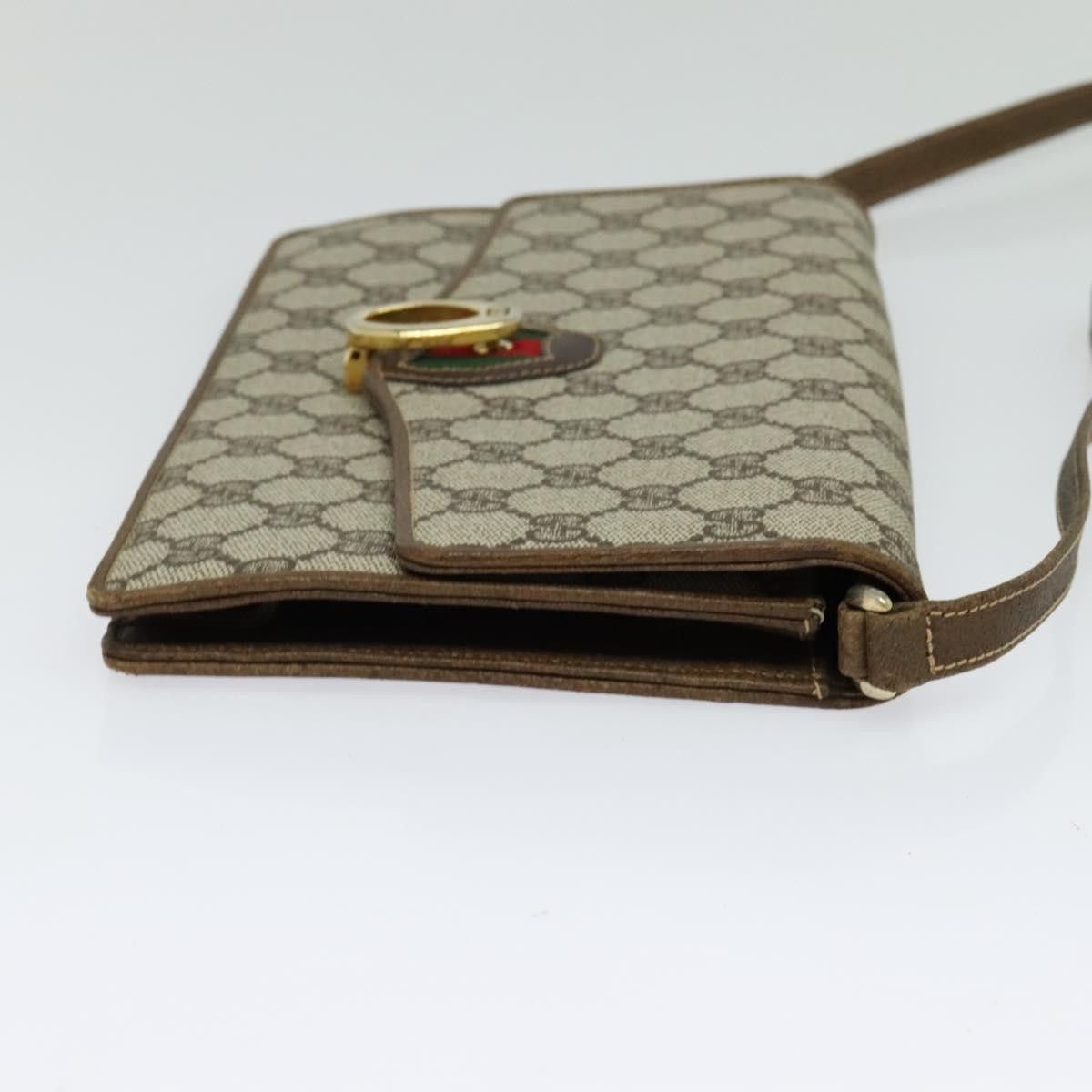Gucci GUCCI GG Supreme Web Sherry Line Shoulder Bag Pvc Beige Gold Size ONE SIZE - 5 Thumbnail