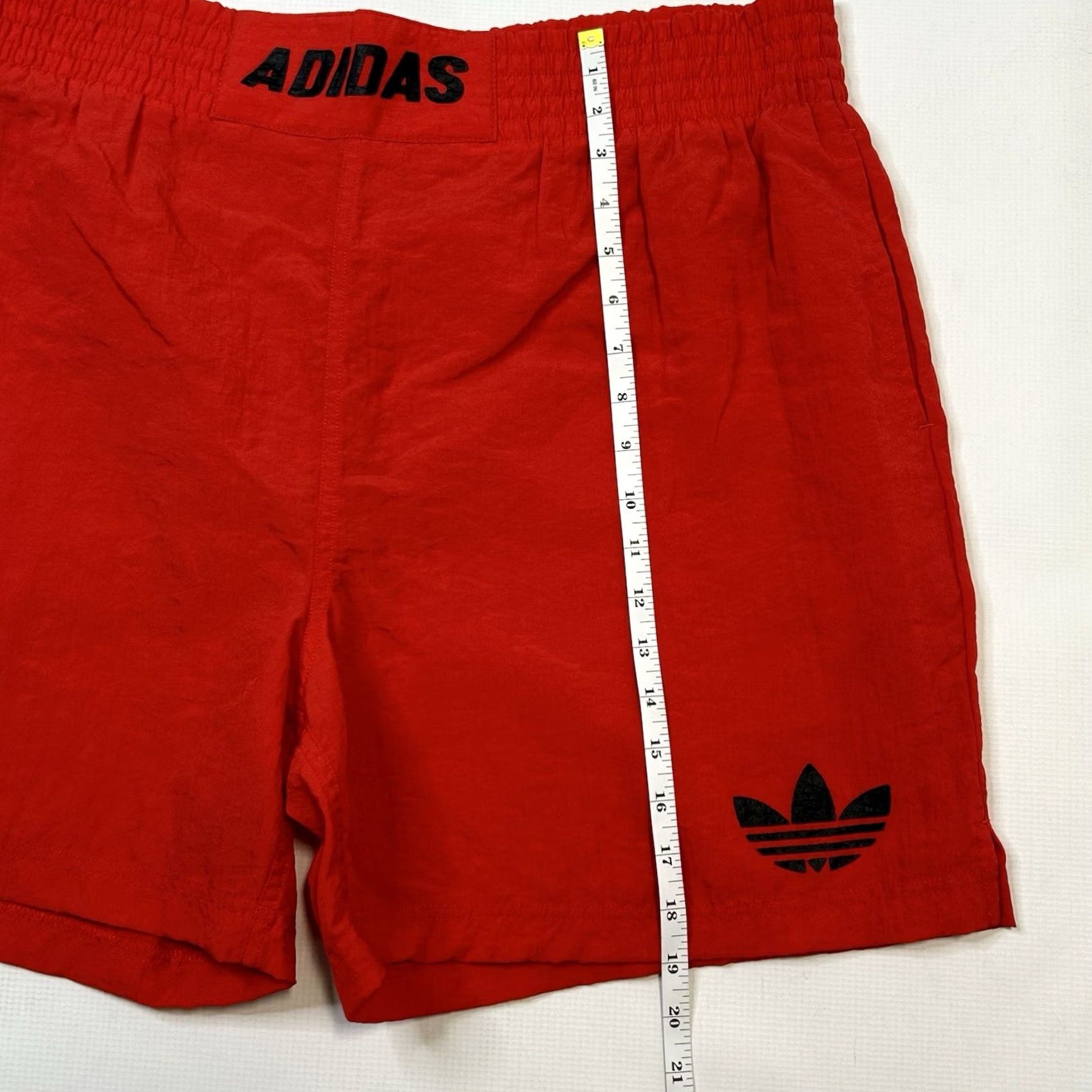 Adidas VINTAGE adidas Shorts Athletic Nylon Trefoil Spellout 80s 90s MENS XL Red Shorts Adidas Mens XL 80s 90s Size US 36 / EU 52 - 6 Thumbnail