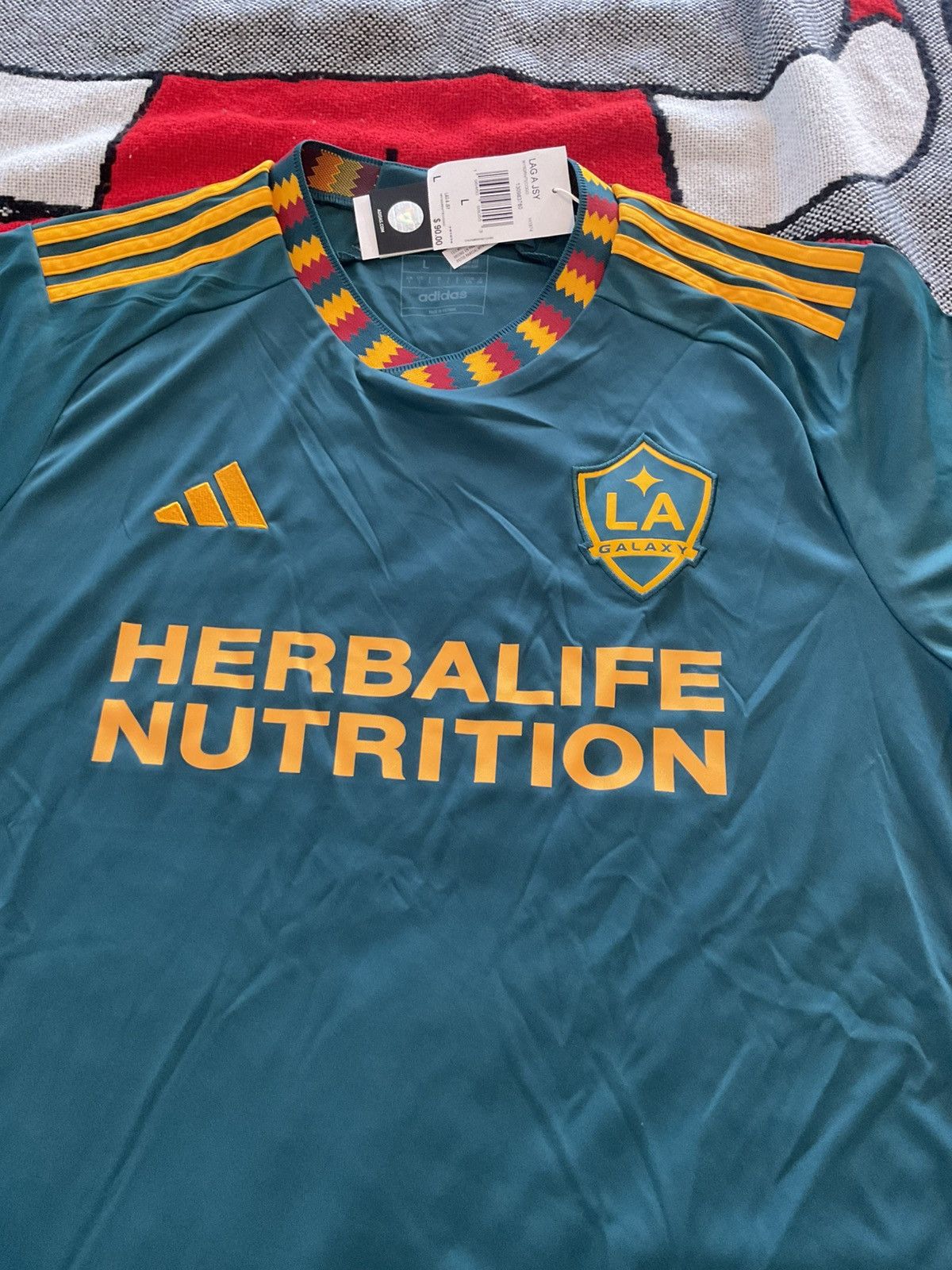 Adidas MLS Los Angeles galaxy jersey nwt large Size US L / EU 52-54 / 3 - 2 Thumbnail