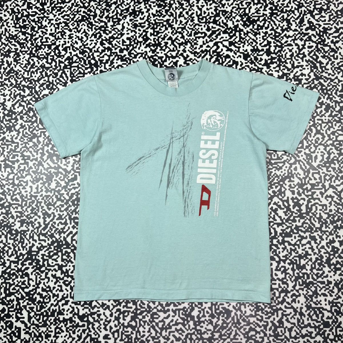 Diesel Vintage 90s Diesel Japanese Big Logo Abstract Print T-shirt Size M / US 6-8 / IT 42-44 - 4 Thumbnail