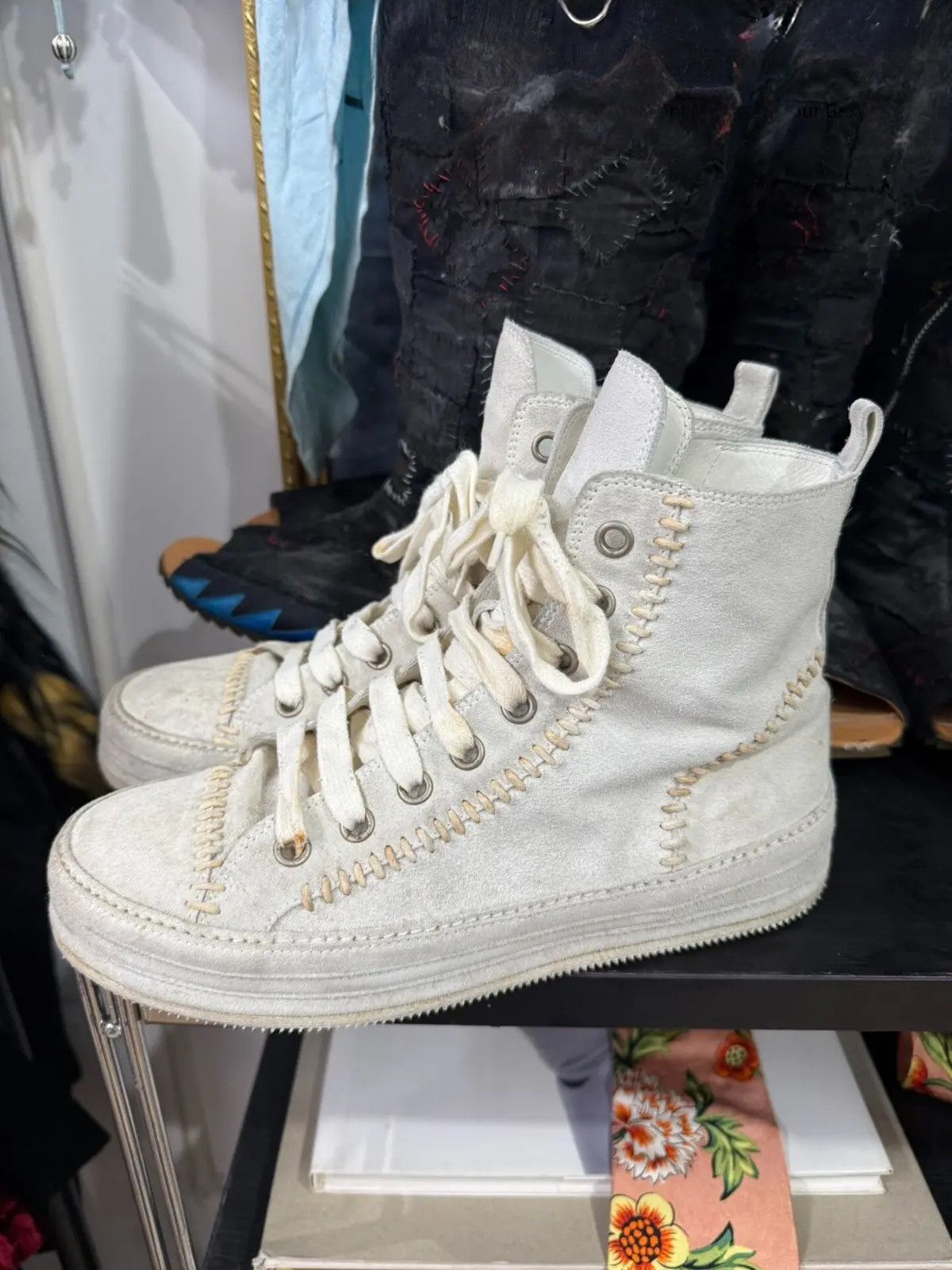 Ann Demeulemeester Final Drop - Archive Scamosciato Multi-strap Hi
