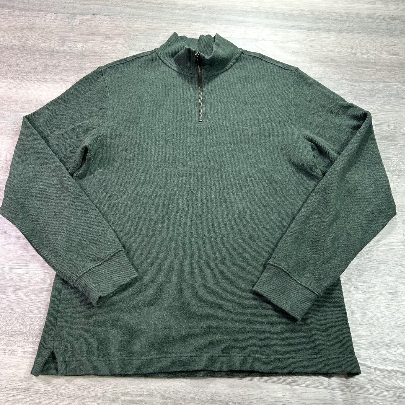 Rodd & Gunn Rodd & Gunn Sweater Mens Small Green 1/4 Zip Mock Neck Cotton Knit Pullover Size US S / EU 44-46 / 1 - 2 Thumbnail