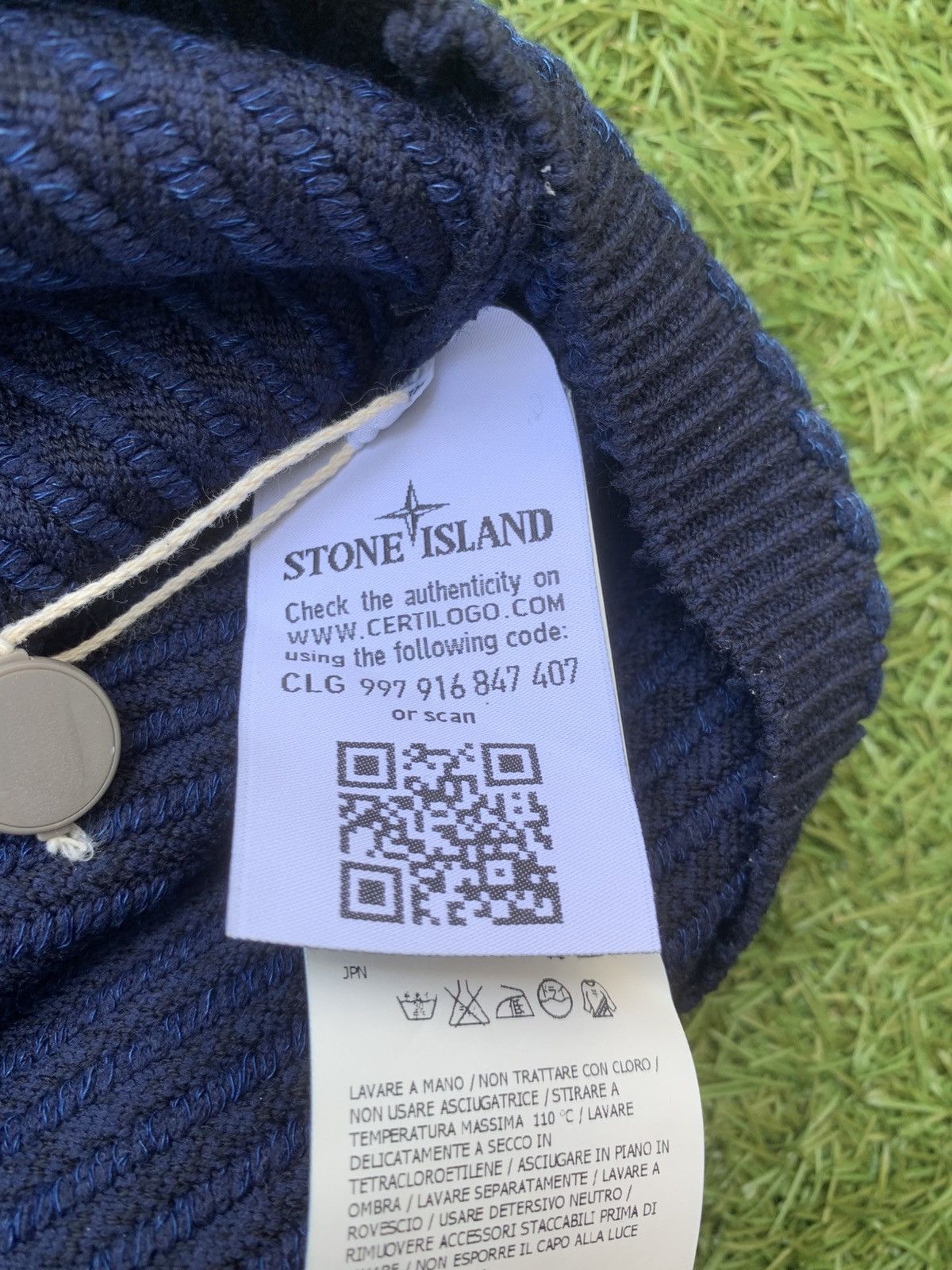 Stone Island Stone Island Logo Appliqued Knitted Cotton Sweater Size US M / EU 48-50 / 2 - 8 Thumbnail