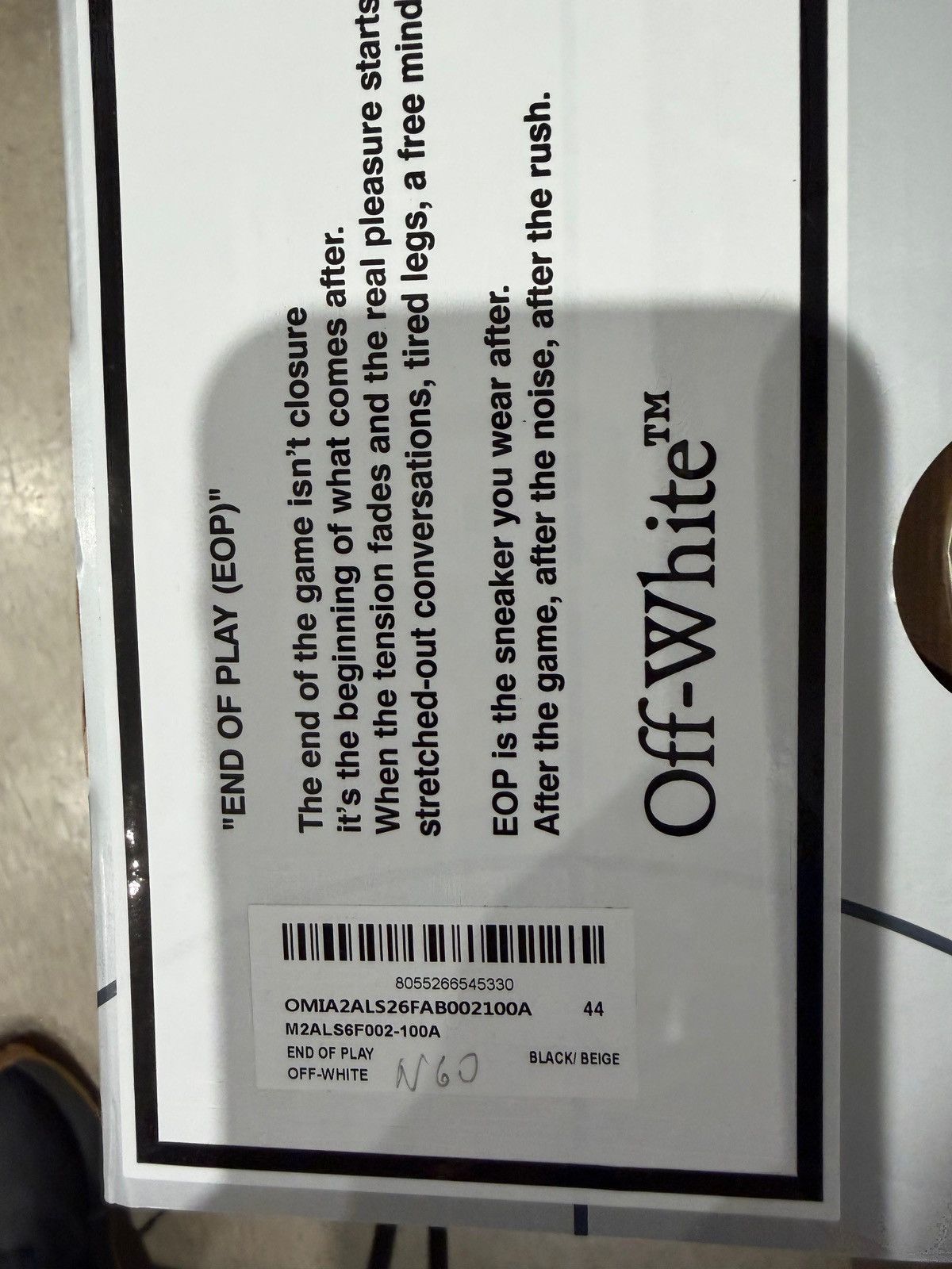 Off-White OFF-WHITE - New Slim Sneaker Black Beige Size US 11 / EU 44 - 6 Thumbnail