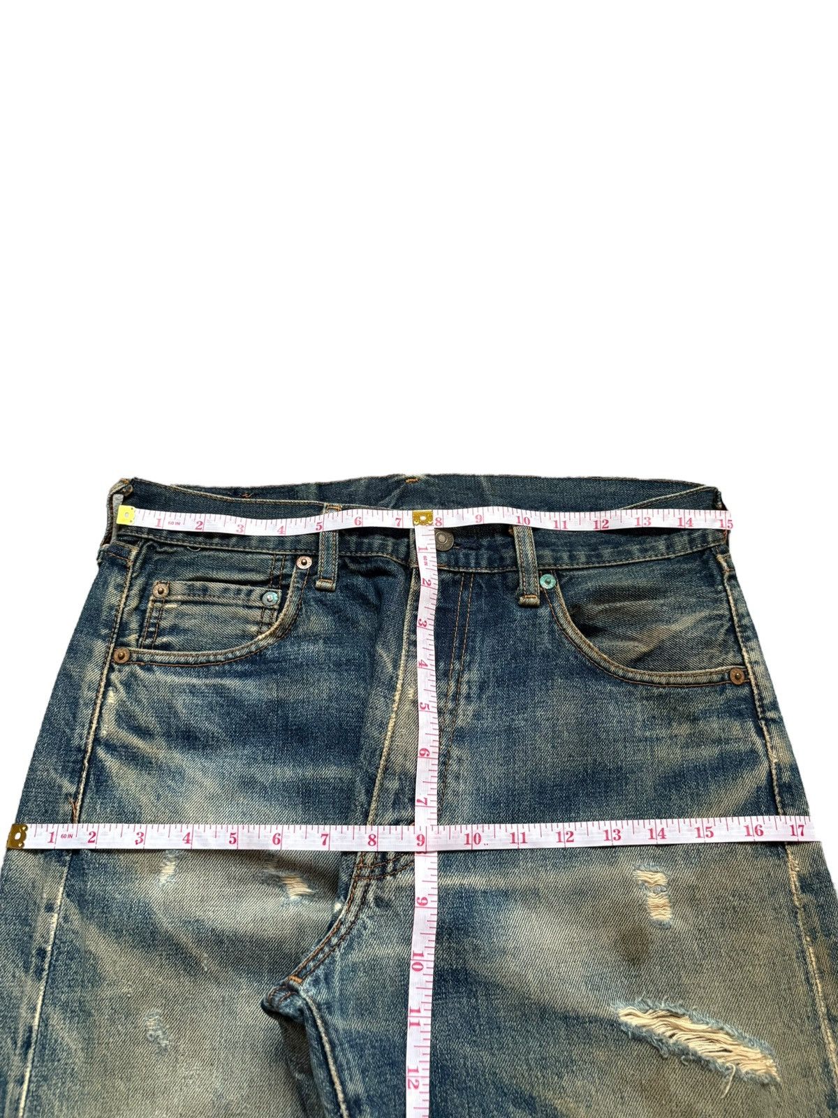 Levi's Vintage 80s Levis 502 Big E Selvedge Rusty Wash Baggy Jean Size US 30 / EU 46 - 13 Thumbnail