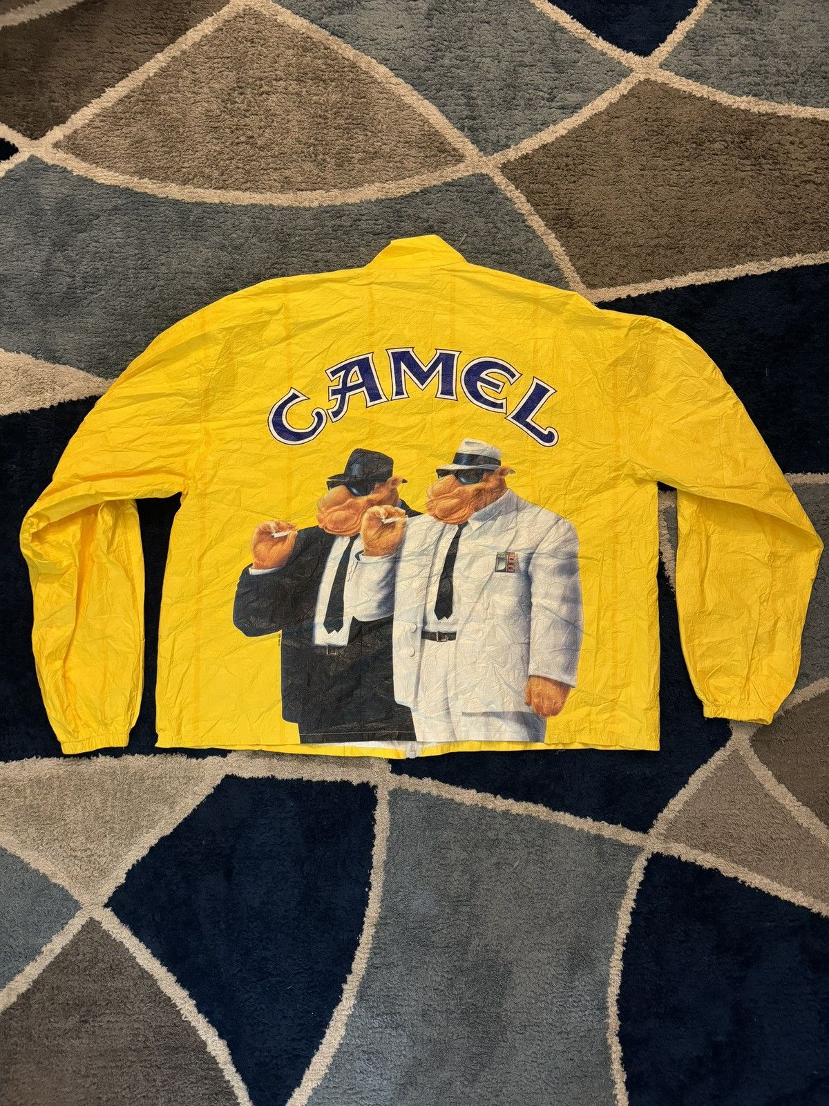 Vintage Yellow vintage Camel racing windbreaker jacket Size US XL / EU 56 / 4 - 4 Thumbnail