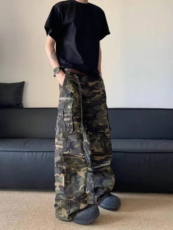 Japanese Brand VIBE Camo Baggy Cargo Pants Size US 32 / EU 48 - 1 Thumbnail