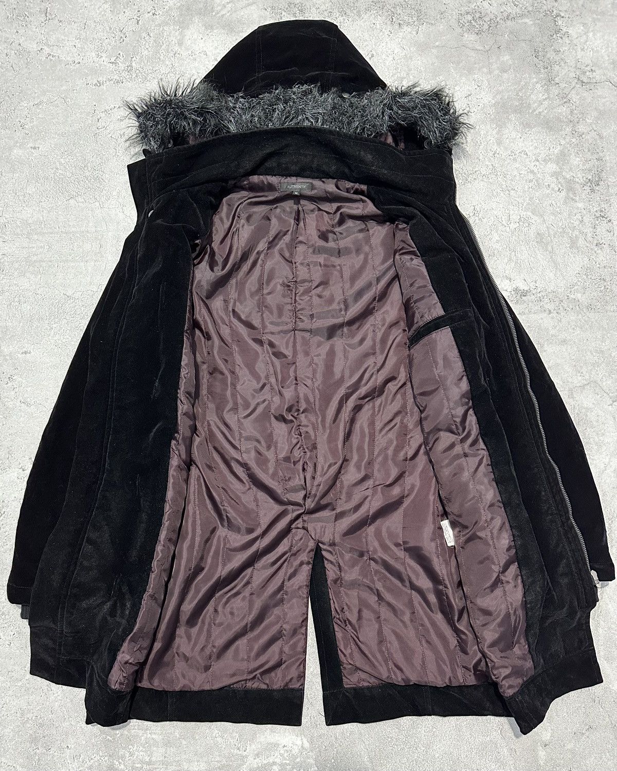 Japanese Brand 2000s Authentic Velvet Faux Fur Jacket Ifsixwasnine Style Size US M / EU 48-50 / 2 - 8 Thumbnail