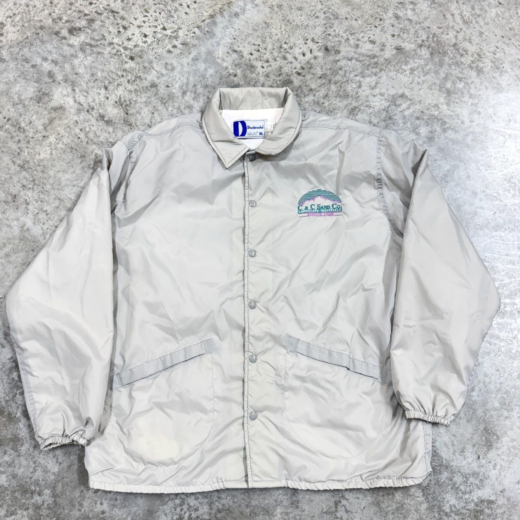 Dunbrooke VINTAGE Dunbrooke Jacket Mens XL Gray Pla-Jac Windbreaker US Made 80s Windbreaker Jacket Gray XL Mens Size US XL / EU 56 / 4 - 2 Thumbnail