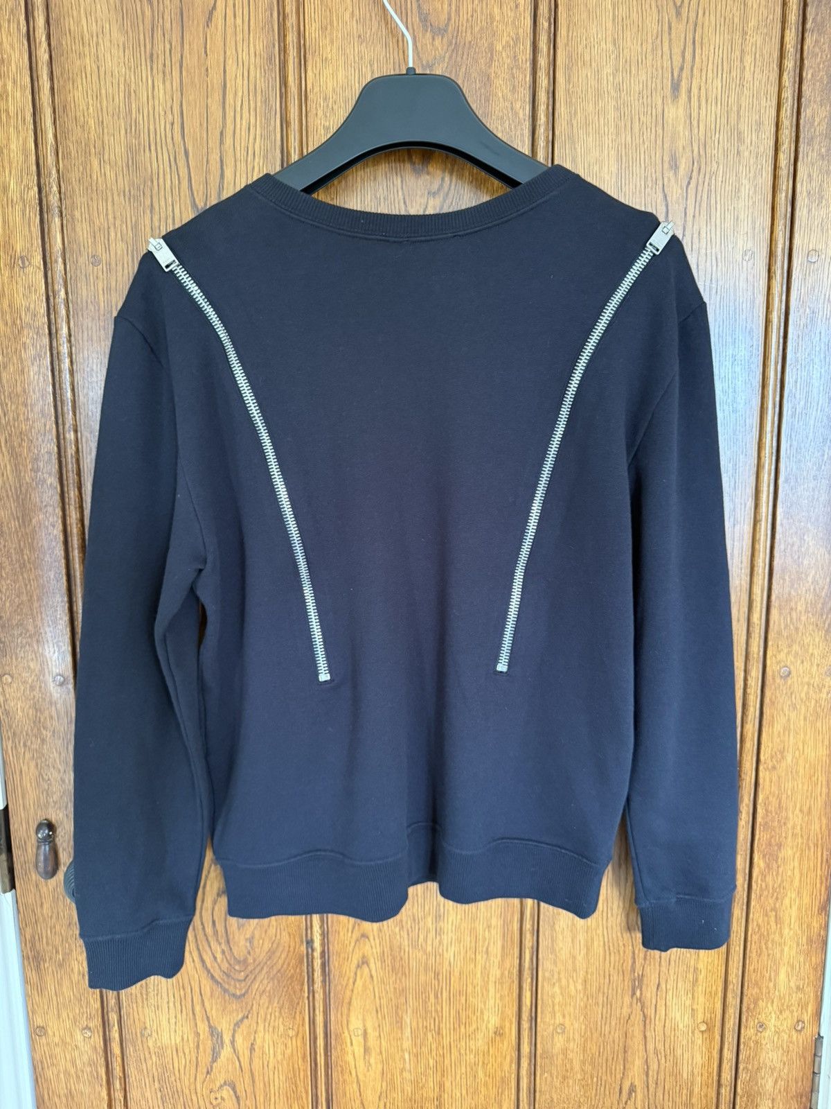 Saint Laurent Paris FW13 Saint Laurent zip crew neck sweater Hedi Slimane grail Size US L / EU 52-54 / 3 - 9 Thumbnail