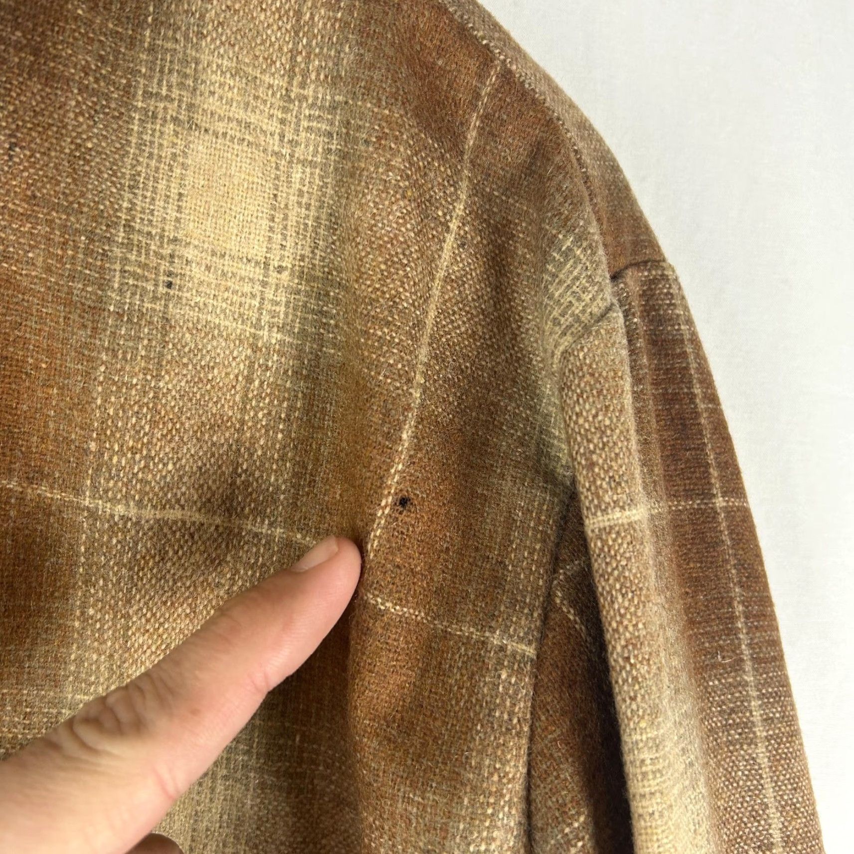 Vintage VINTAGE Ponderosa Shirt Mens M Brown Plaid Wool Flannel Lined Korea 70s Western Wool Flannel Shirt Jacket Button-Up Size US M / EU 48-50 / 2 - 4 Thumbnail