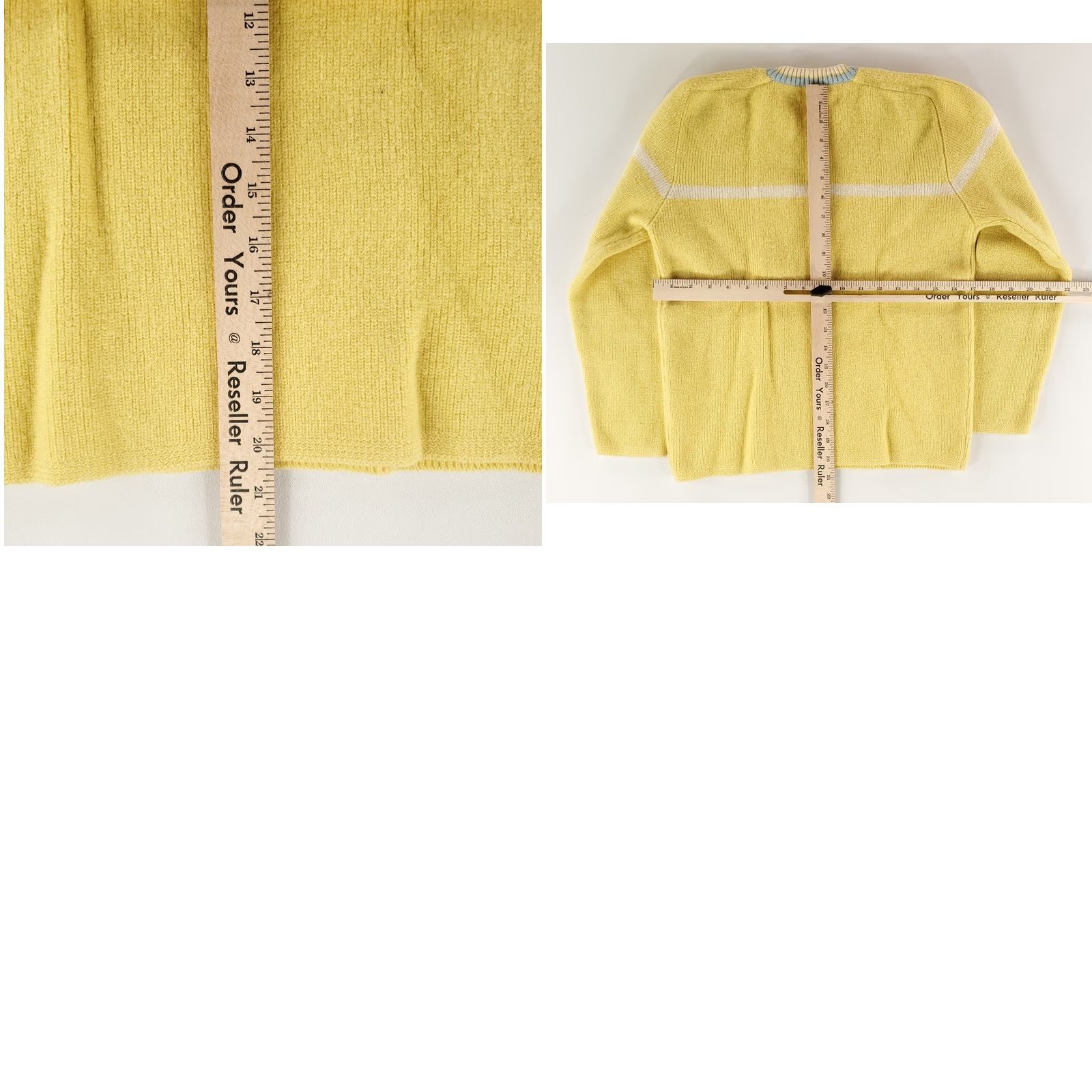 Obermeyer VINTAGE Obermeyer Sweater Womens S 100% Wool Yellow Daisy Applique Austria 60s Pullover Blues Size S / US 4 / IT 40 - 8 Thumbnail