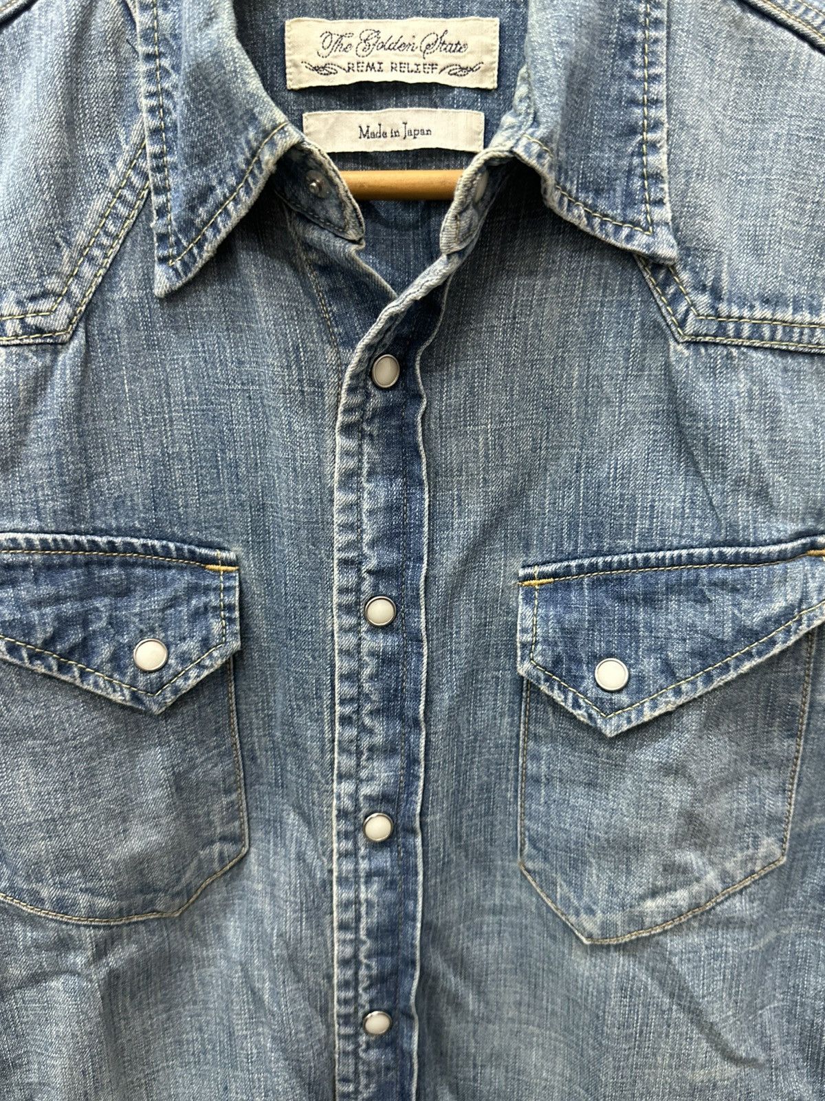 Remi Relief Remi Relief Japan Denim Chambray Snap Button Button Shirt Size US M / EU 48-50 / 2 - 6 Thumbnail