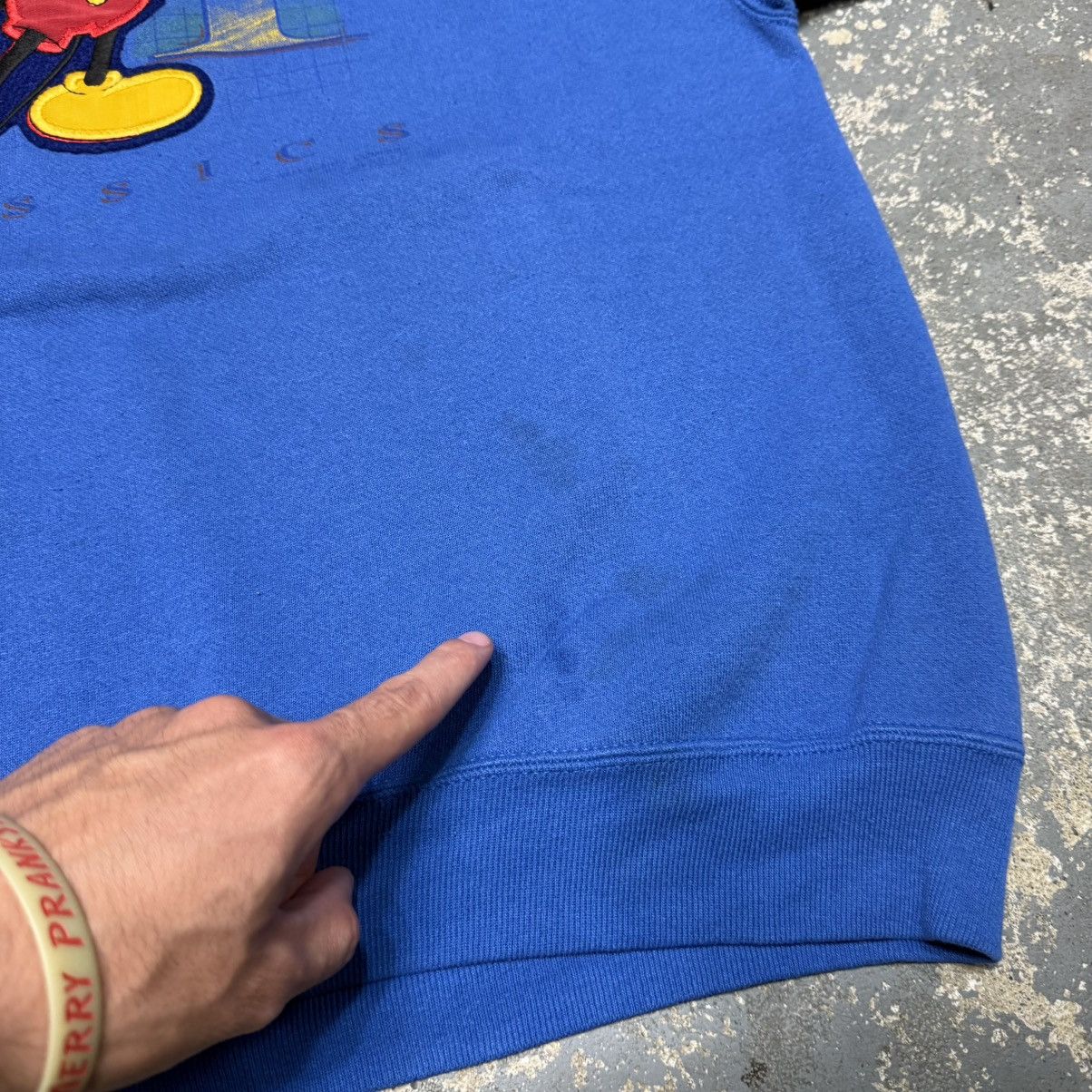 Disney Vintage Disney Mickey Mouse Blue Crewneck Sweatshirt 90s Size US XL / EU 56 / 4 - 7 Thumbnail