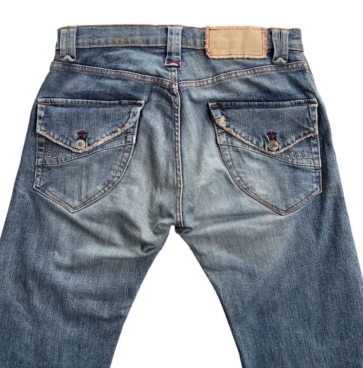 Japanese Brand Vintage Blue Way Flare Distressed Denim Size US 31 - 6 Thumbnail