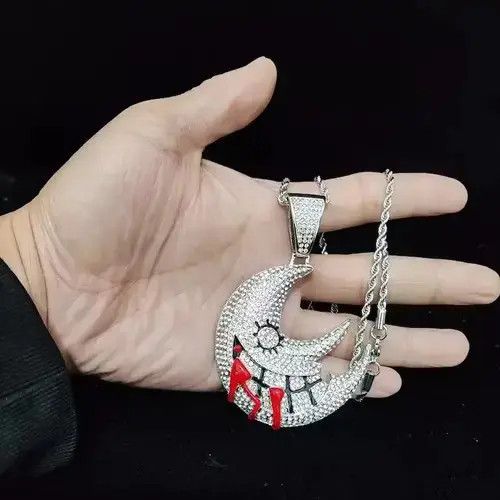 Jewelry 18" Twisted Chain Moon Pendant Necklaces🔥🔥🔥 Size ONE SIZE - 2 Thumbnail