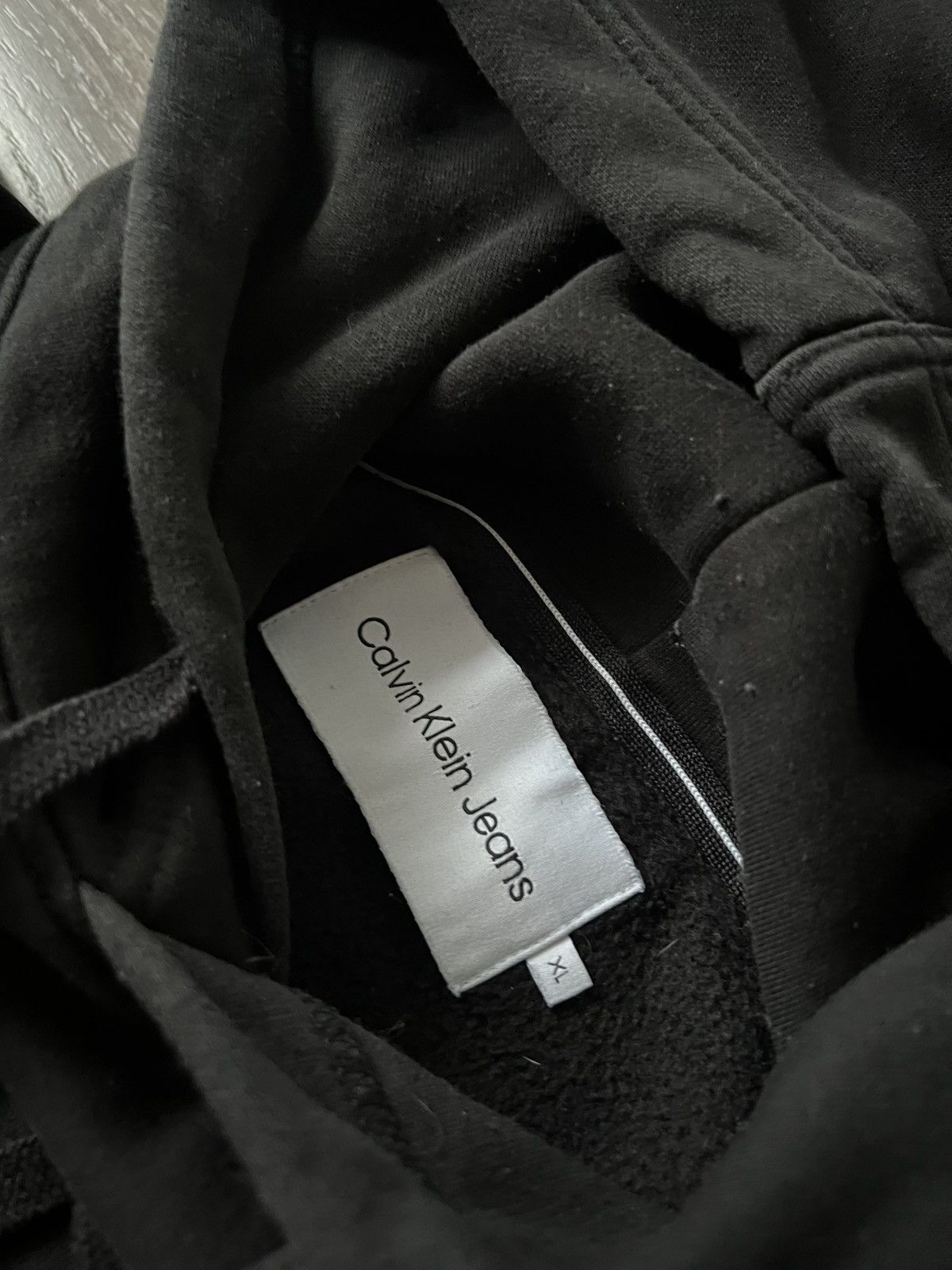 Calvin Klein Calvin Klein Jeans Box Patch Printed Logo Black Mens Hoodie Size US XL / EU 56 / 4 - 11 Thumbnail